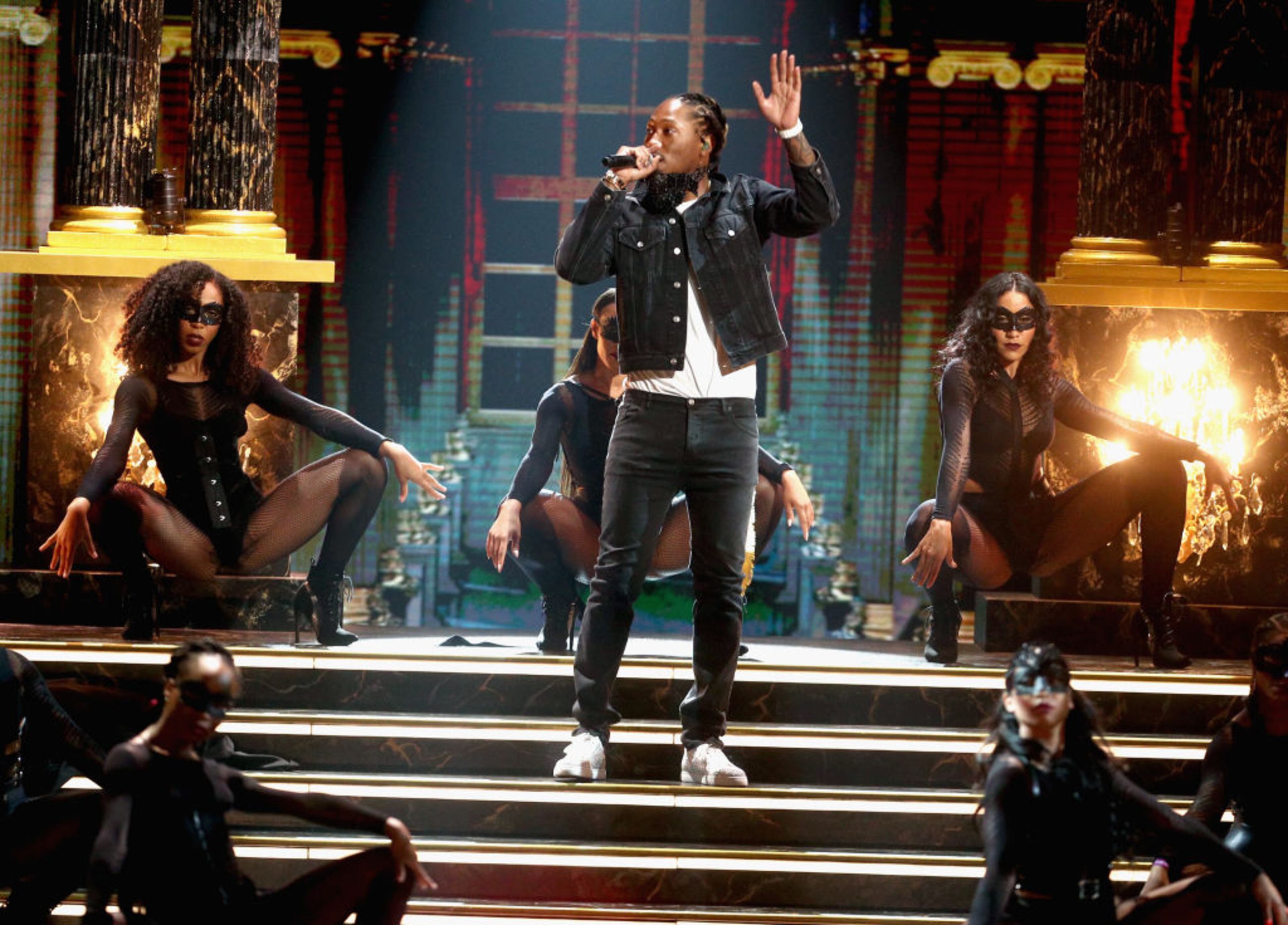 LOS ANGELES, CA - JUNE 25: Future preforms onstage at 2017 BET Awards at Microsoft Theater on June 25, 2017 in Los Angeles, California. (Photo by Frederick M. Brown/Getty Images )