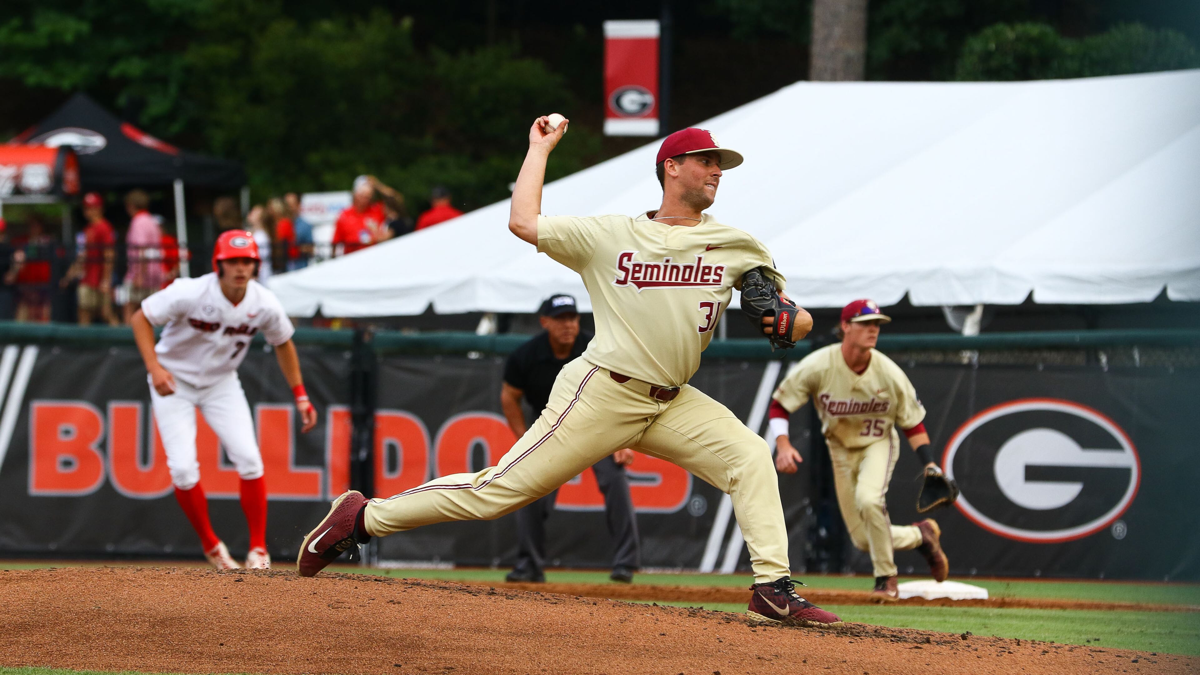 FSU defeated the Georgia Bulldogs, 10-1, Sunday, June 2, 2019, in Athens to advance to the NCAA super-regional.