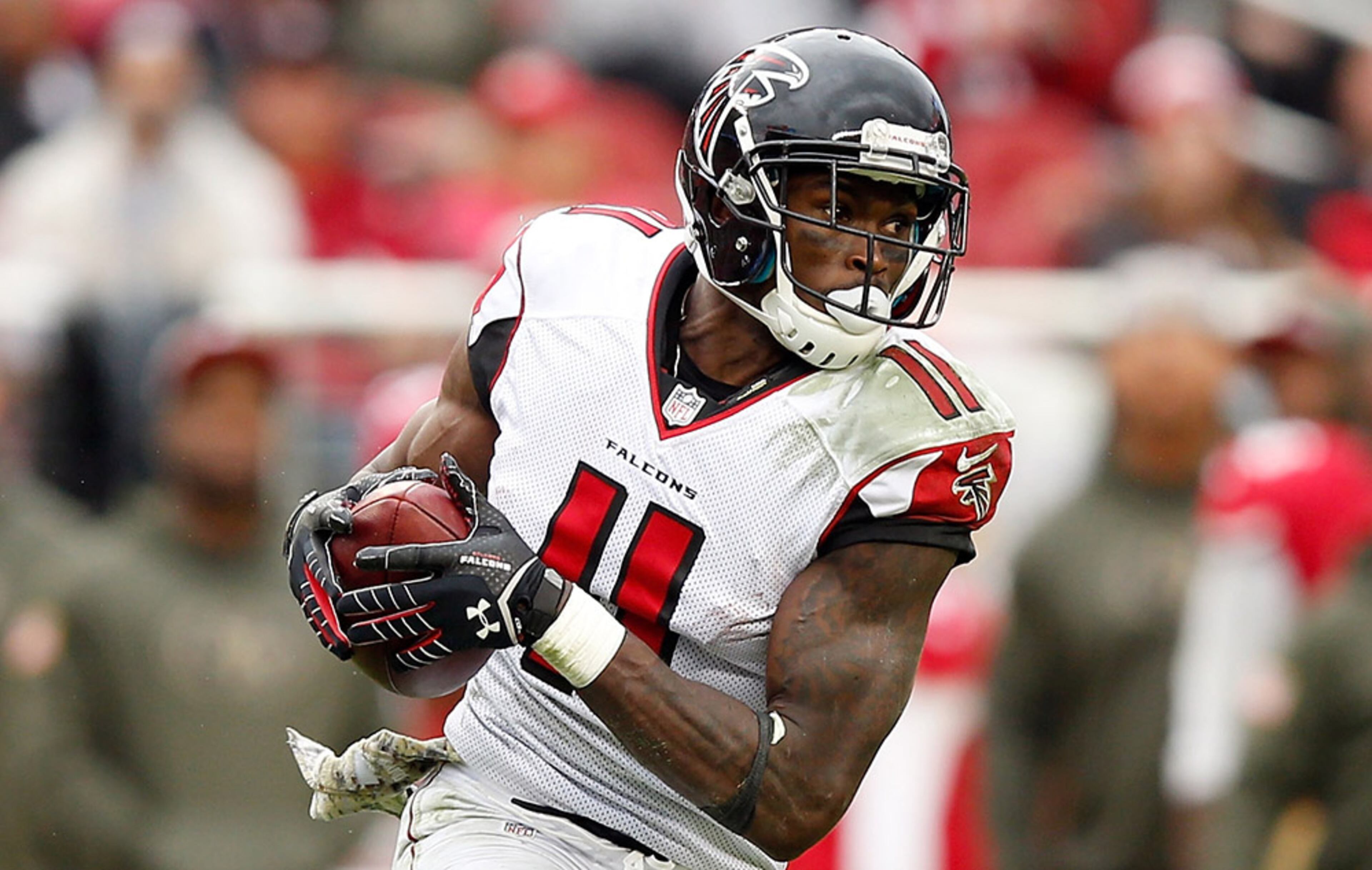 No. 4, Julio Jones, WR, (2011-): 65 games, 414 catches, 6,201 foryards, 15.0 per catch and 34 touchdowns.