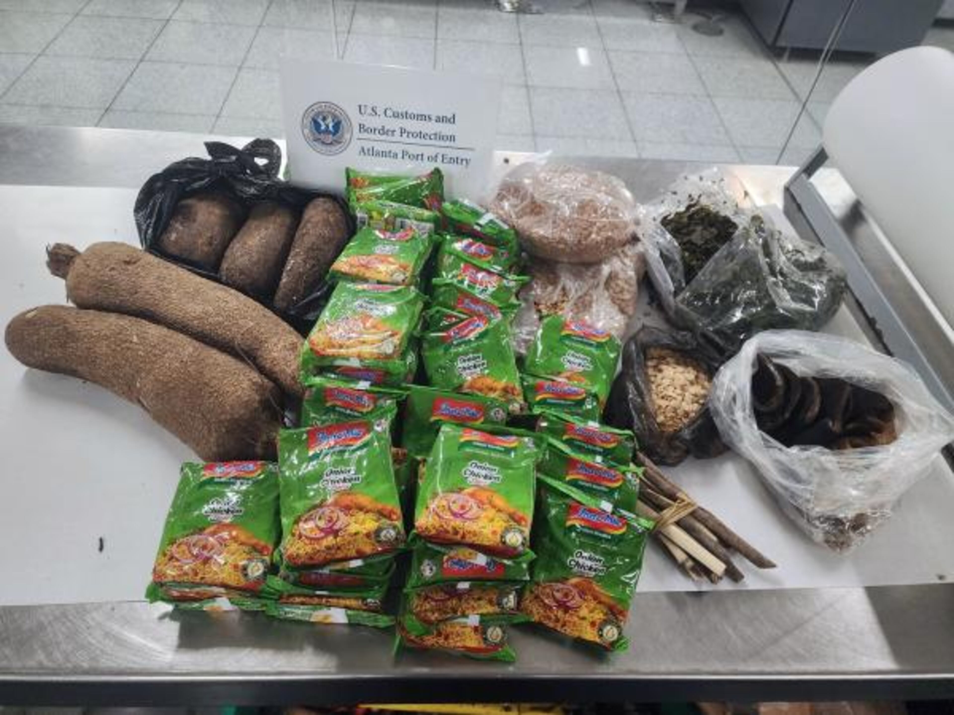 Flash sniffed out numerous banned items on his first day with the Beagle Brigade.