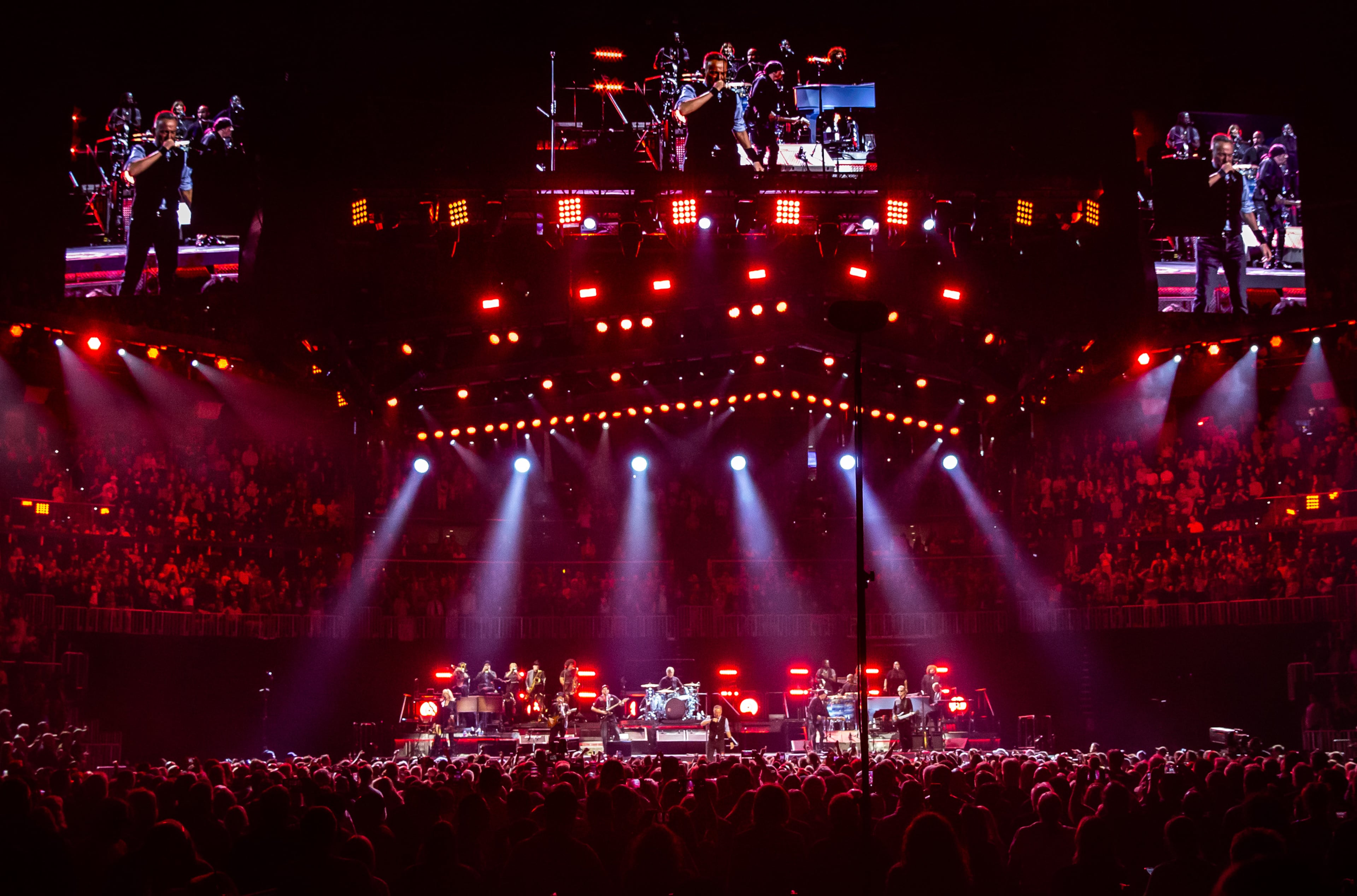 Bruce Springsteen and the E Street Band play for a sold-out crowd Saturday, May 2, 2026, at State Farm Arena in Atlanta. (Ryan Fleisher at the AJC)