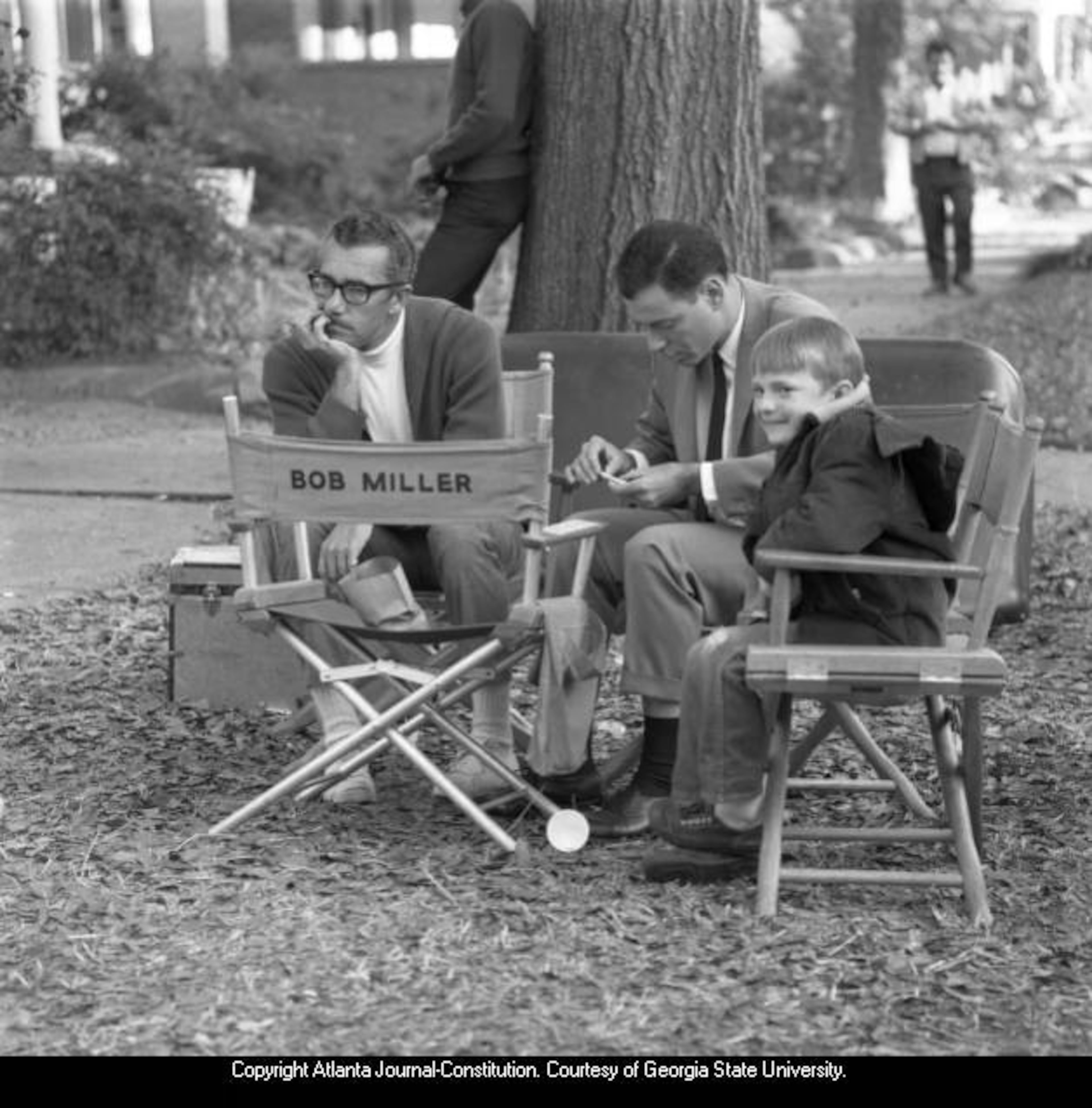 Nov. 14, 1967 -- Actor Alan Arkin and director Robert Miller relax on the set. FLOYD JILLSON / AJC PRINT ARCHIVES