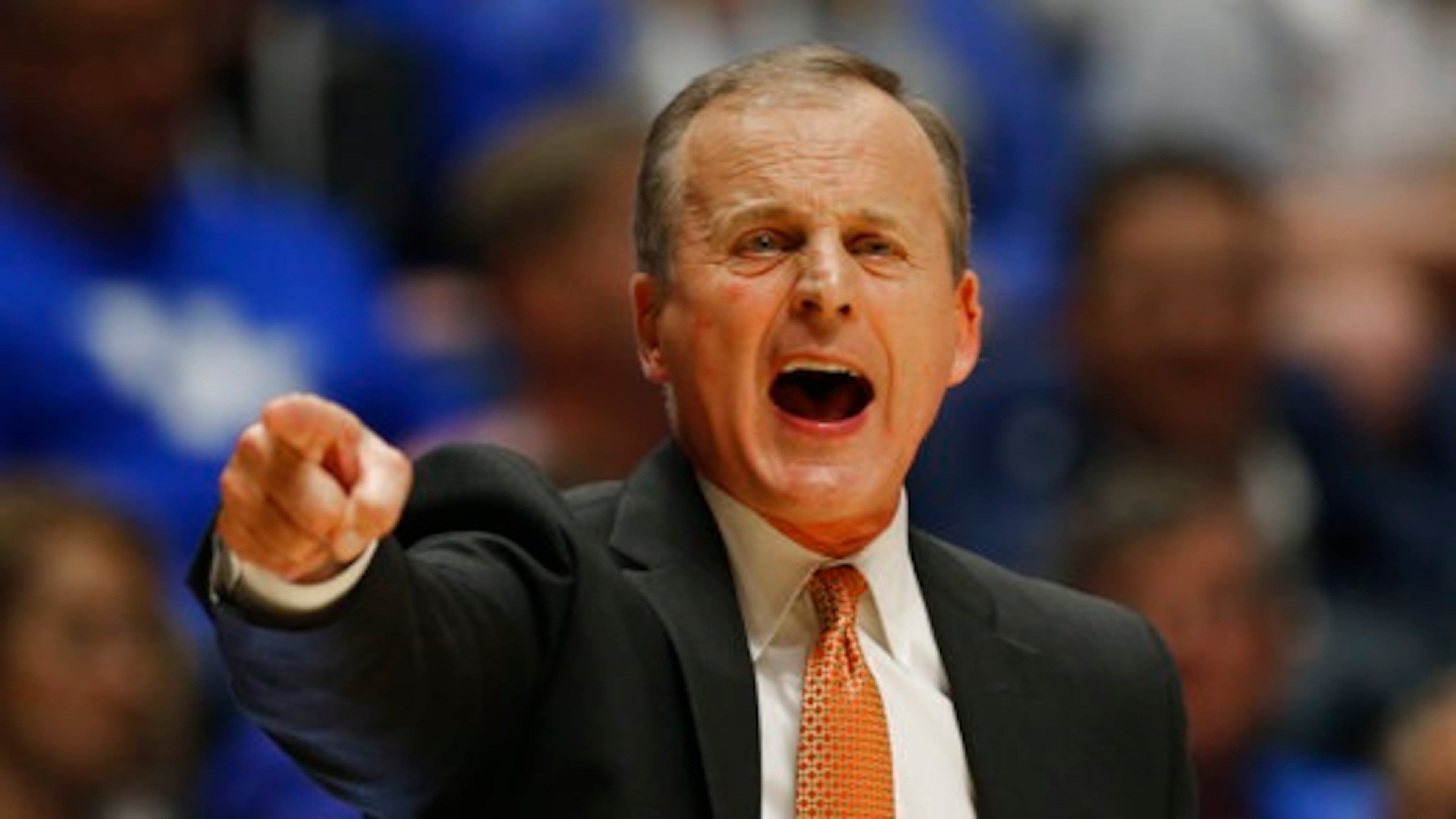 In this March 11, 2016, file photo, Tennessee head coach Rick Barnes directs his team against LSU during the first half of an NCAA college basketball game in the Southeastern Conference tournament in Nashville, Tenn. Tennessee is the first team since the 2004-05 Iowa squad to have faced every eventual Final Four team during the regular season. (AP Photo/John Bazemore, File)