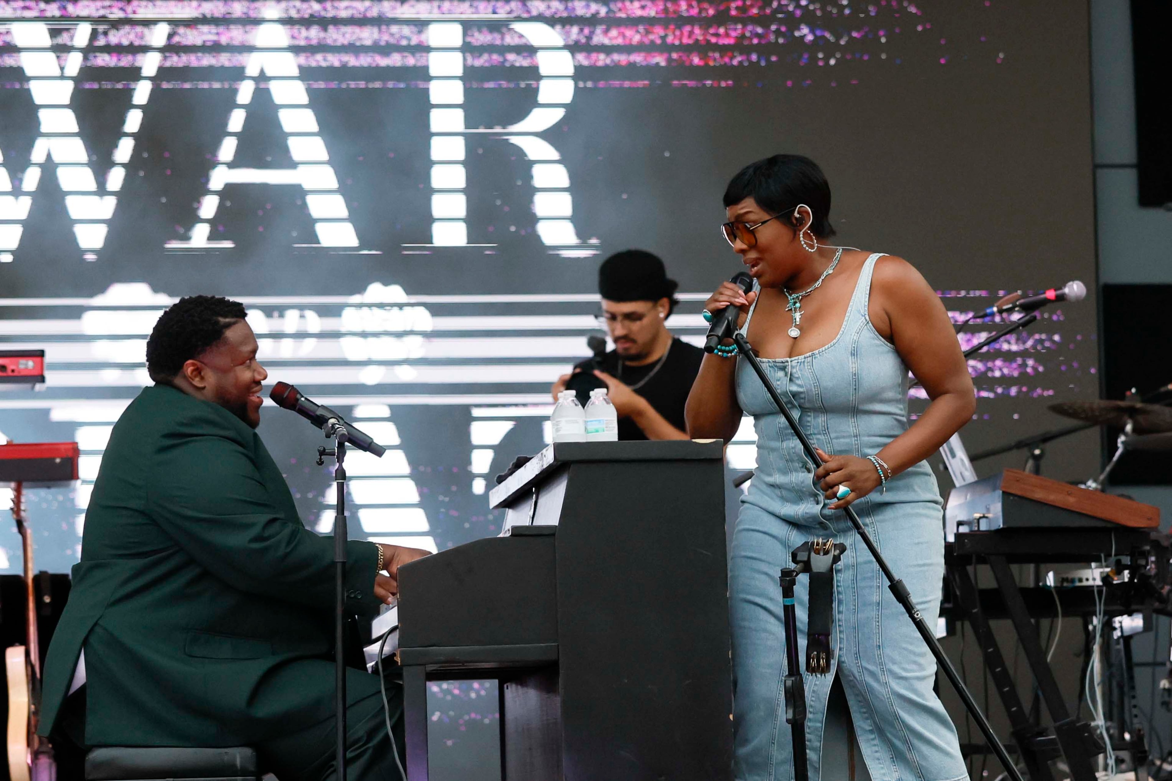Michael and Tanya Trotter, the husband-wife duo of the War and Treaty, perform at Decatur WatchFest ’26 on Thursday, June 25, 2026. (Miguel Martinez/AJC)