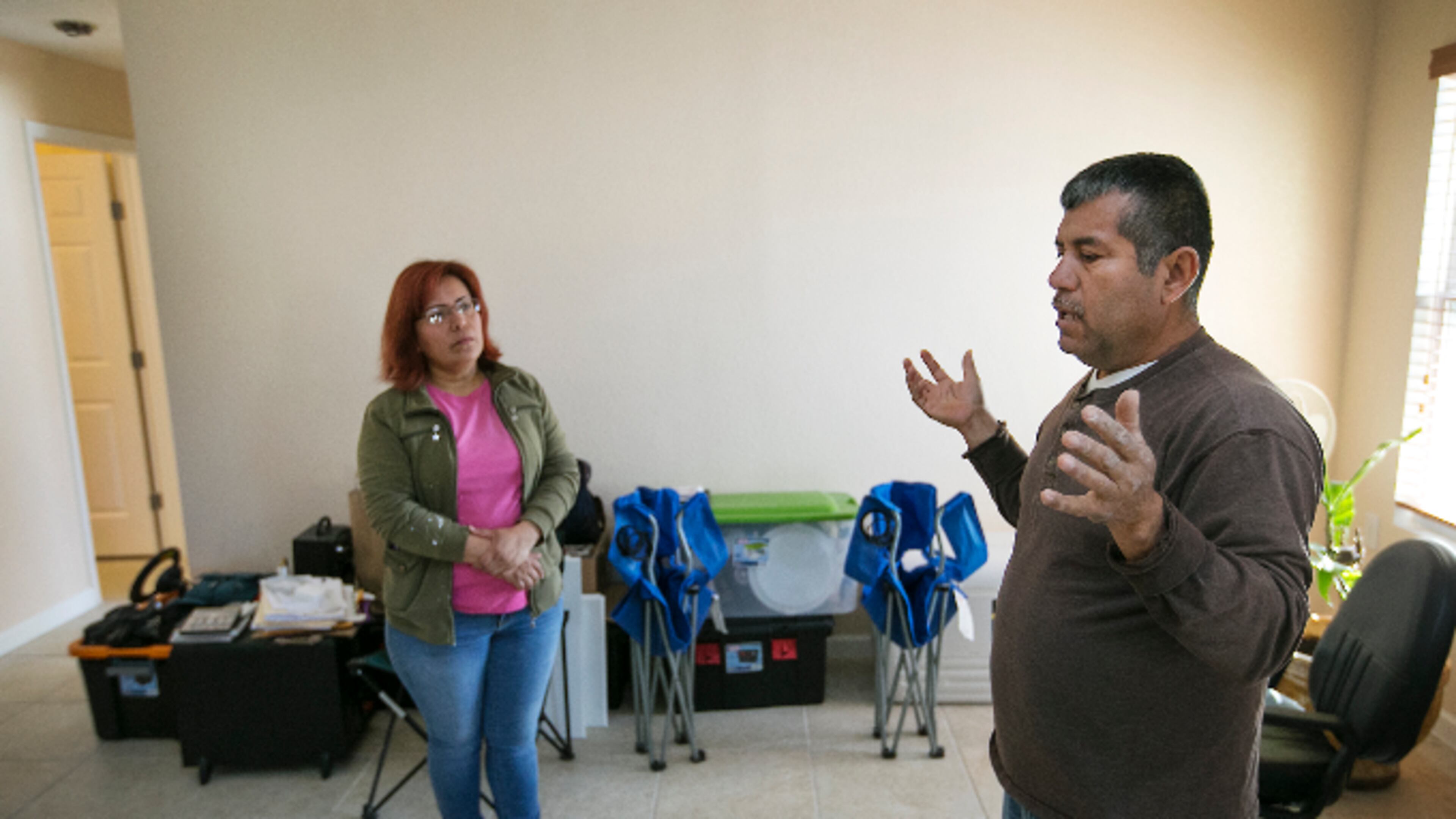 Arnulfo and Dolores Cruz’s Southeast Austin home sustained water damage in October. The couple says the flooding was caused at least in part by the installation process for the Google Fiber network in their neighborhood.
Ralph Barrera/American-Statesman Staff