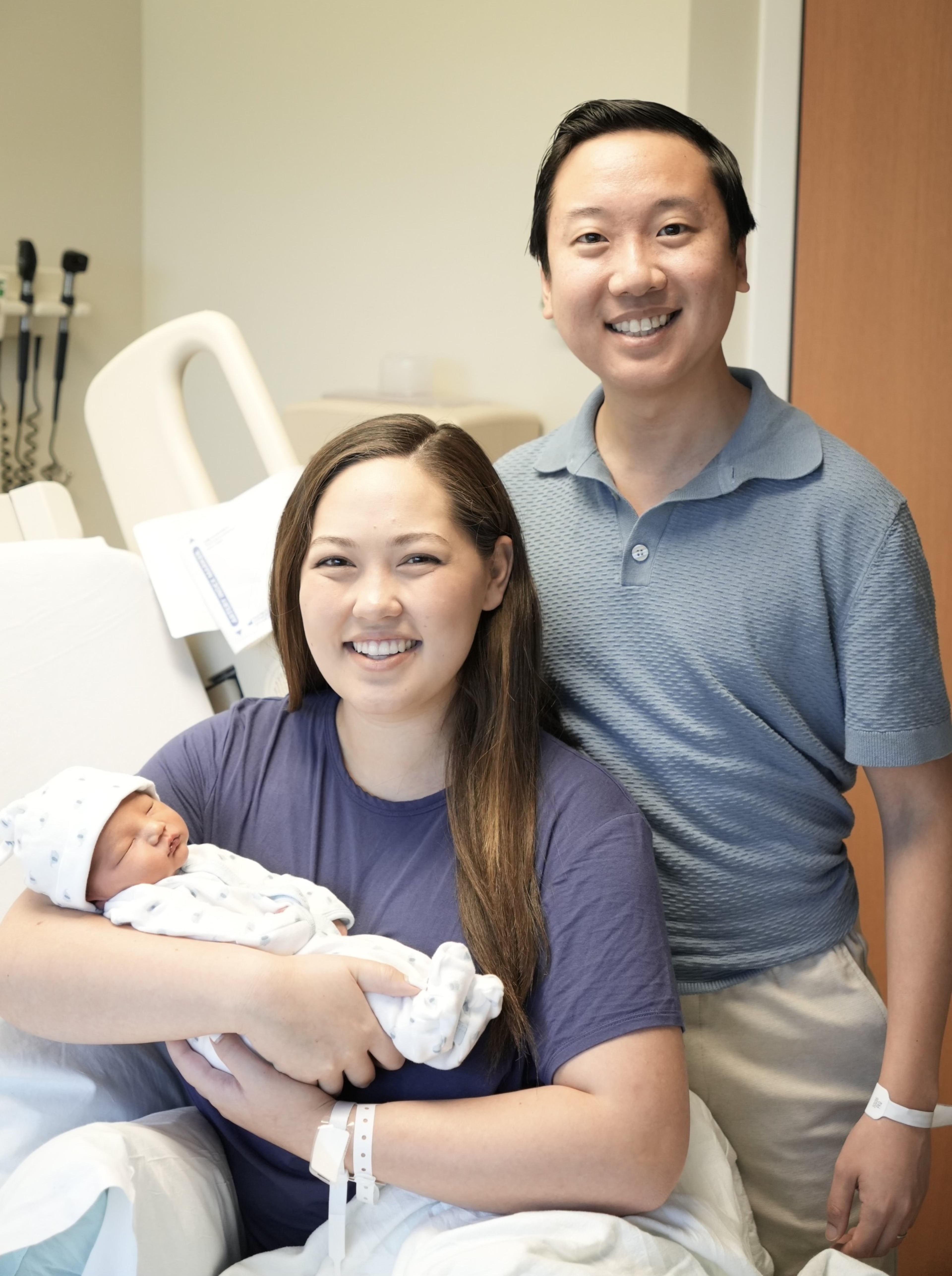 JT Wu, chair of the Gwinnett County Public Library board of trustees, and his wife, Kala, welcomed their son, James, into the world on Aug. 30, 2026. (Courtesy photo)