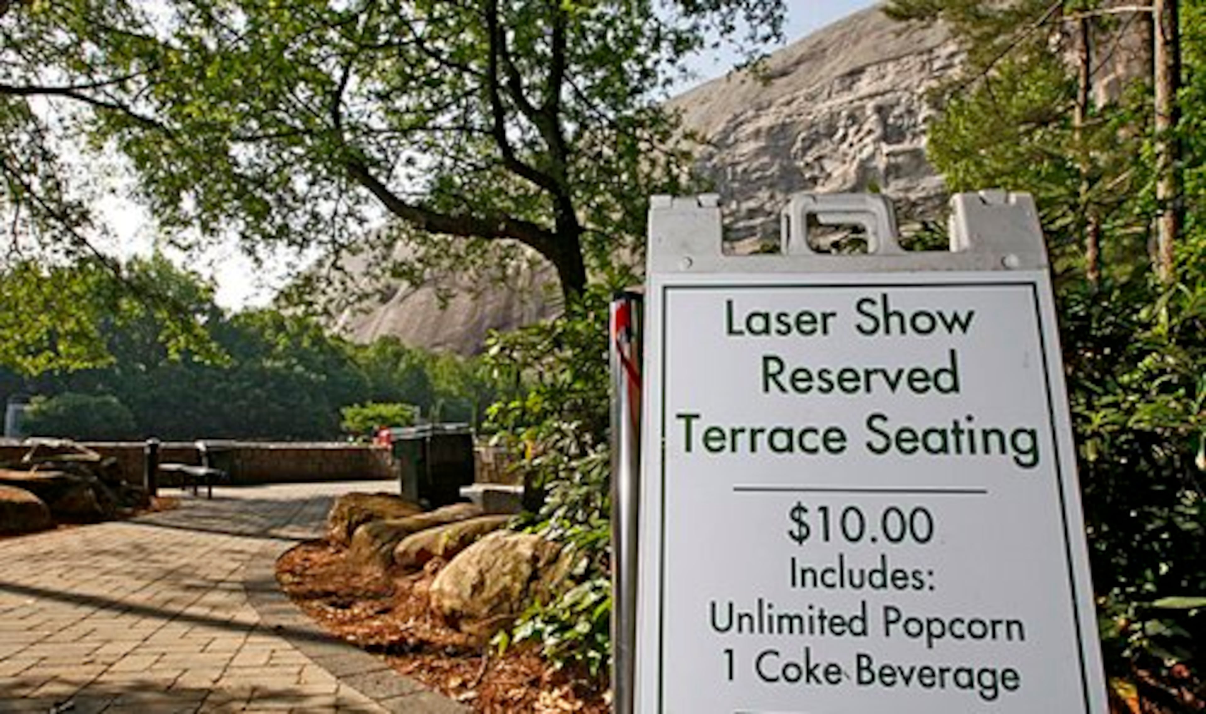 The laser show will have reserved seating on the terrace.