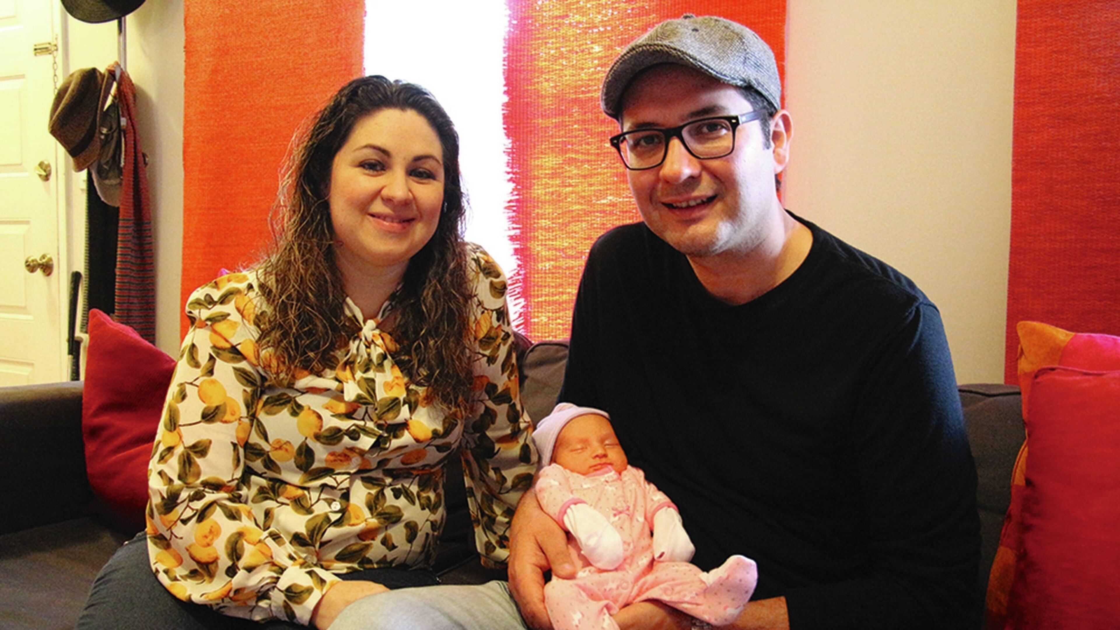 Anna Gaxiola-Leal and Jos Alberto Leal with their newborn baby Annabella. The couple waited seven years for the baby after two pregnancy loses. Johanes Rosell /MundoHispanico