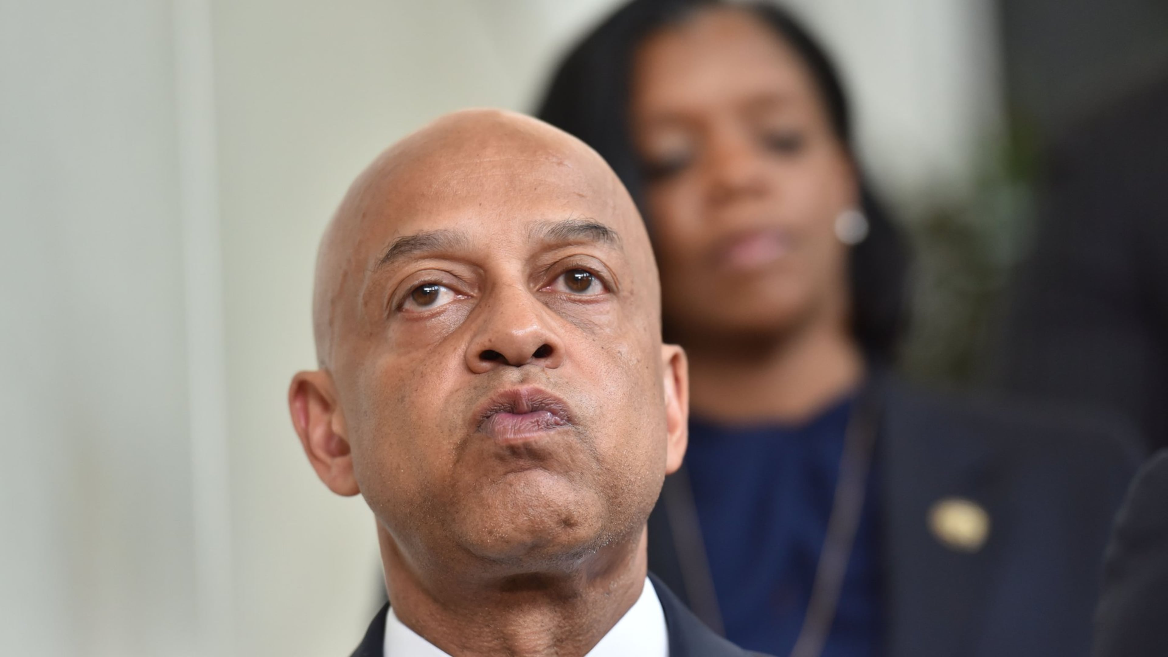 DeKalb County Sheriff Jeff Mann has returned to work. He was arrested May 6. HYOSUB SHIN / HSHIN@AJC.COM