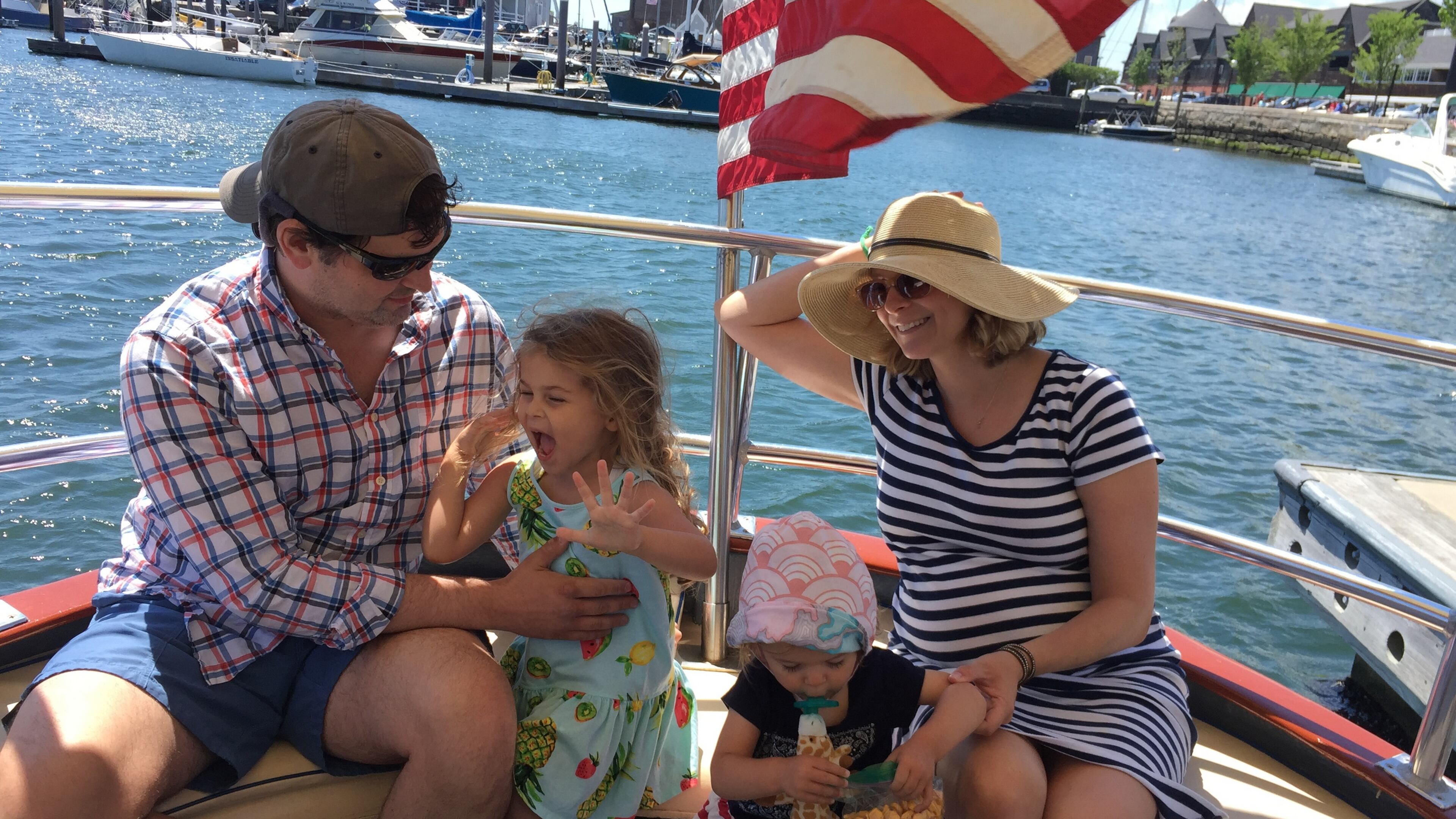 Kelly Guris is seen here with her husband Mike, and her daughters Sophia (left), 4, and Bernadette, 18 months. Photo: courtesy Kelly Guris