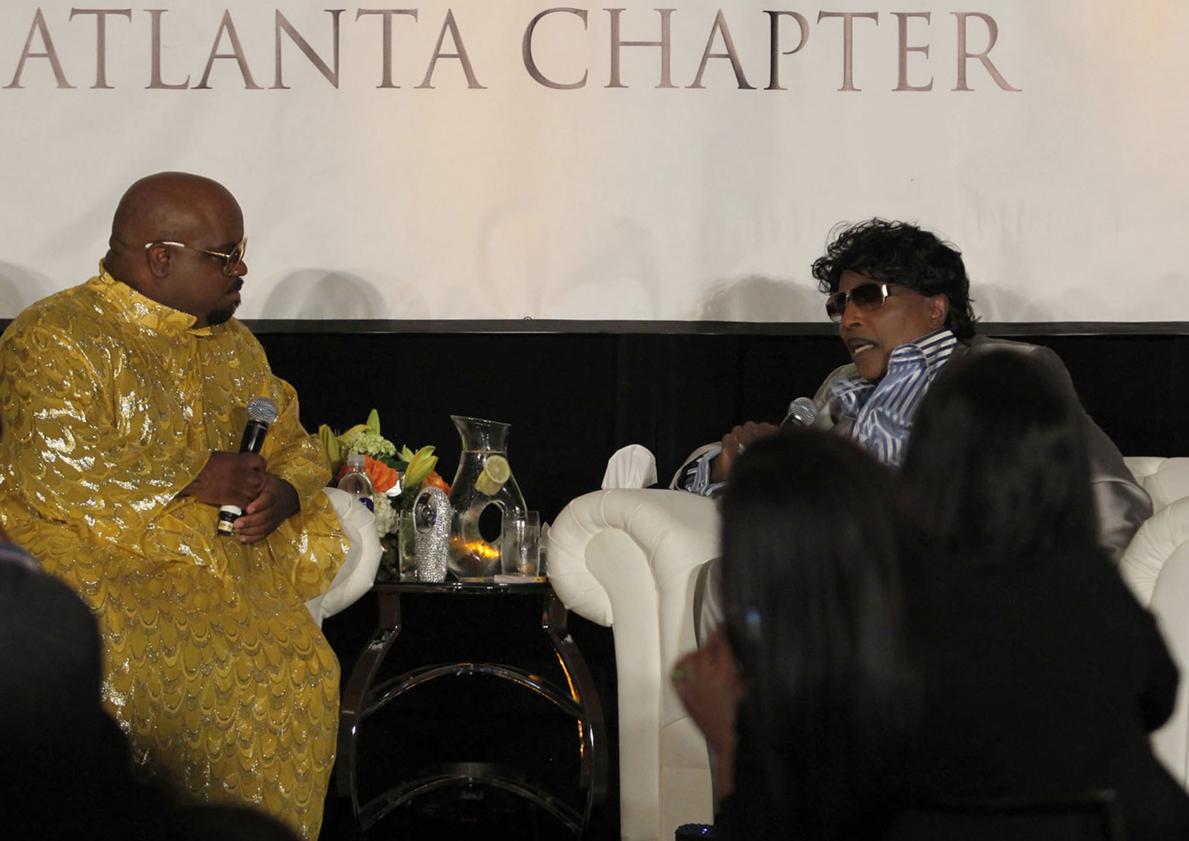 Atlanta singer Cee Lo interviews Little Richard for the debut of The Legacy Lounge presented by The Recording Academy Atlanta Chapter at the W Atlanta Downtown Sunday, Sept. 29, 2013.