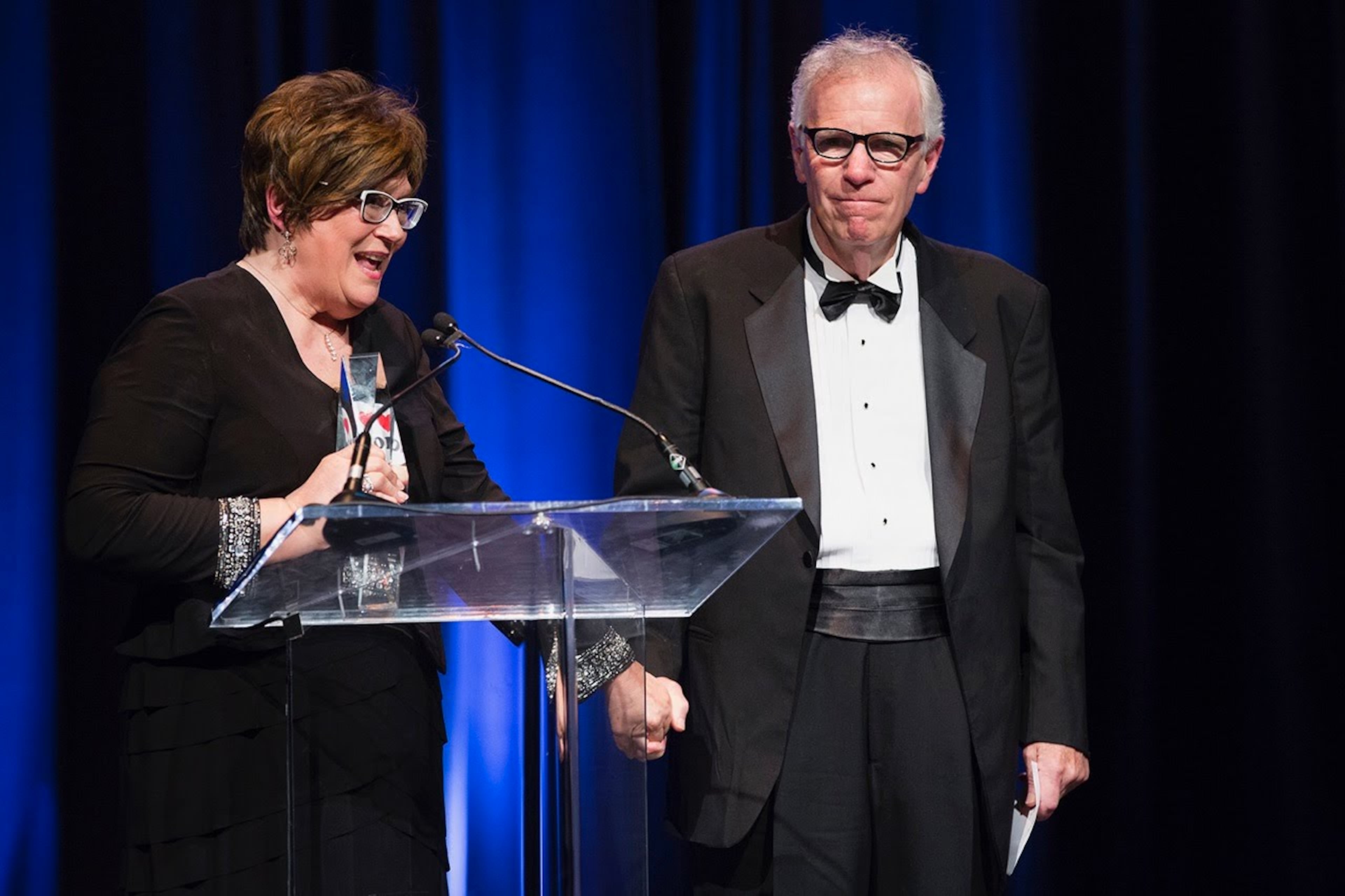 Hand in hand: Georgia Ensemble Theatre cofounders Anita and Bob Farley at the Suzi Bass Awards. (Courtesy of Laurel Farley Crowe)