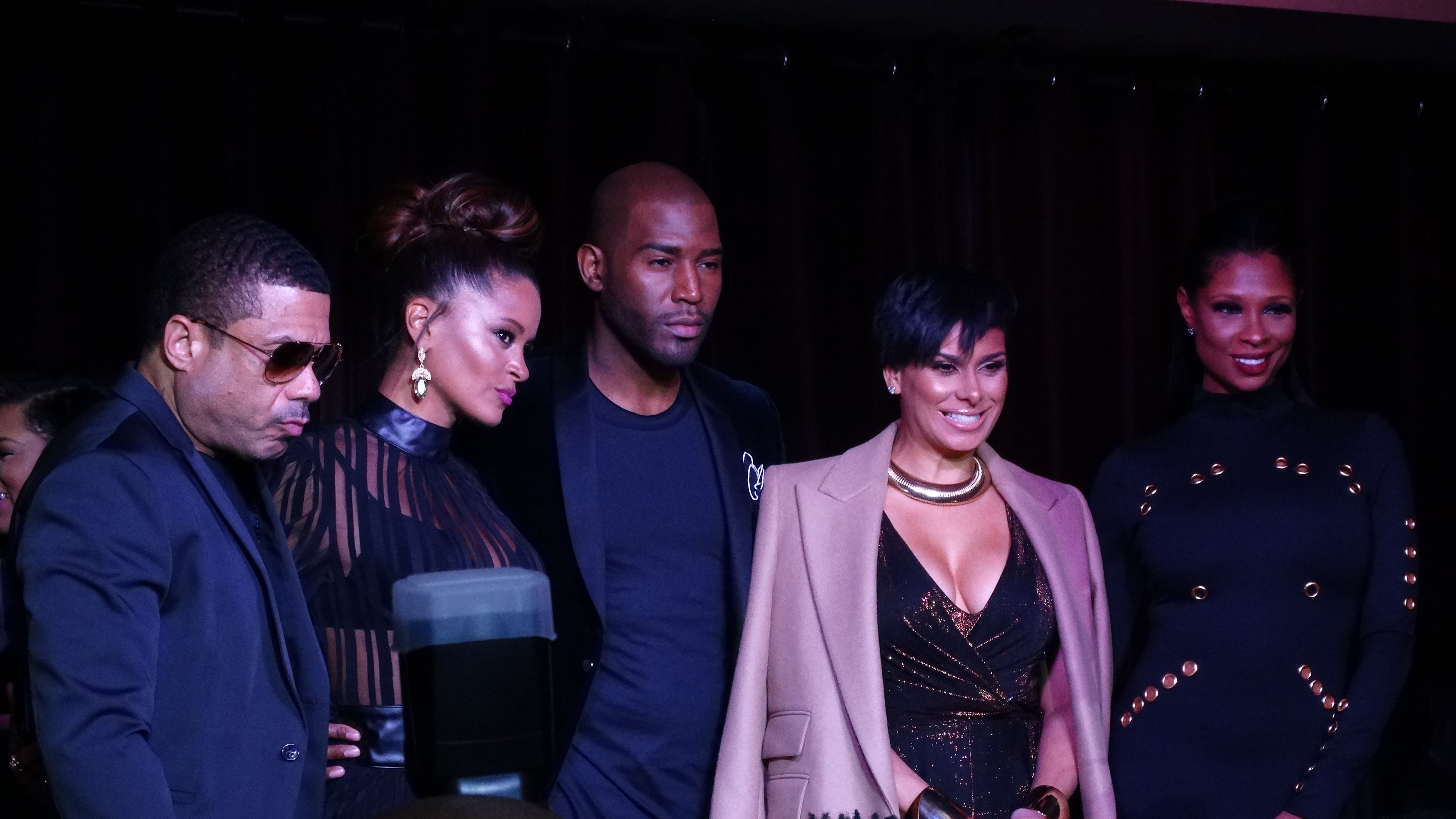 "The Next 15" cast: Benzino, Claudia Jordan, Karamo Brown, Laura Govan, Jennifer Williams. (Tracy Pollard was shooting "Celebrity Big Brother UK" and couldn't make it.) CREDIT: Rodney Ho/ rho@ajc.com