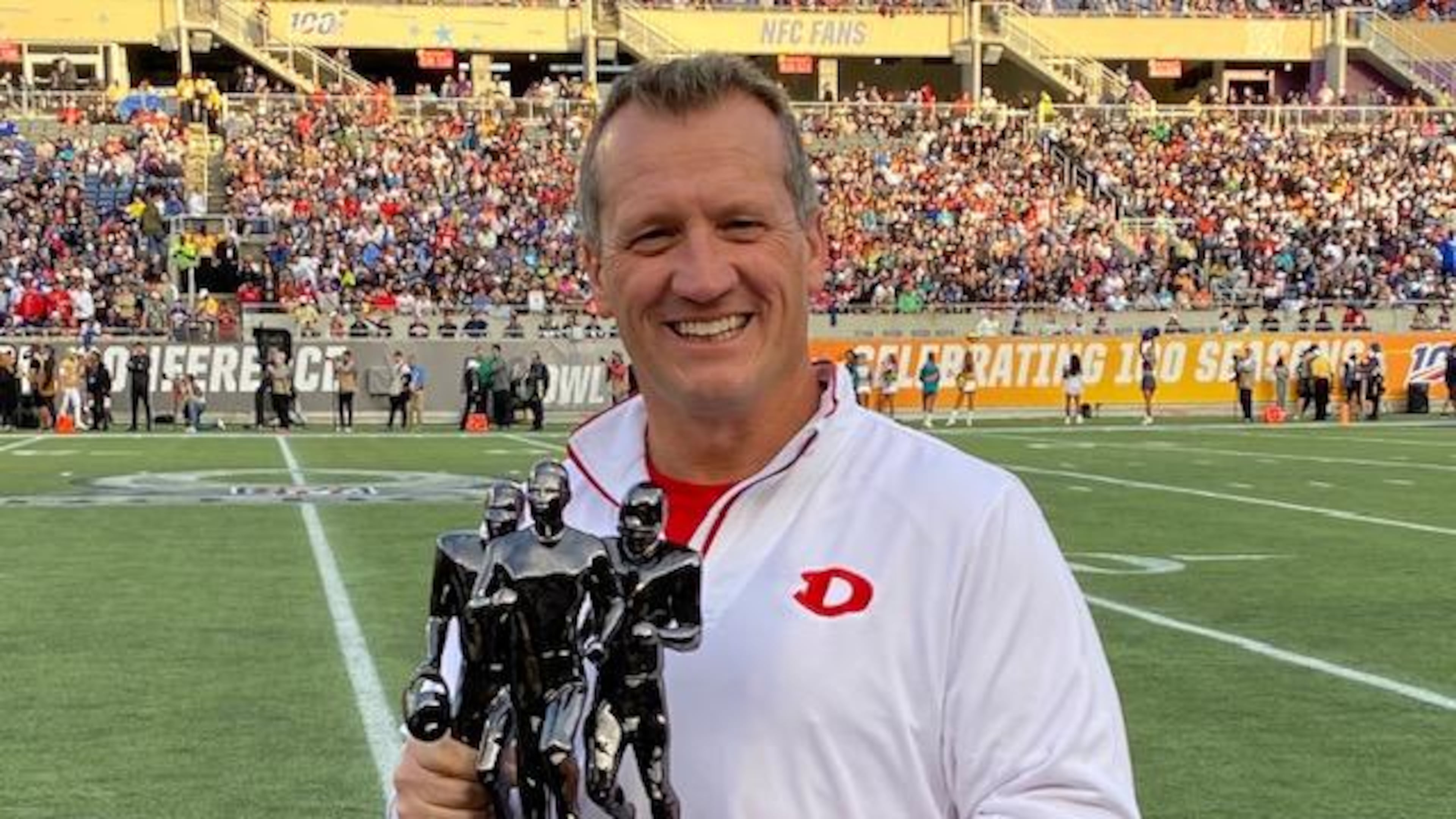 Matt Land, a Dalton alumnus and the Catamounts' head coach the past 10 seasons, is the Don Shula NFL High School Coach of the Year. He received his award Sunday at the Pro Bowl in Orlando. He’ll attend the Super Bowl this week in Miami.