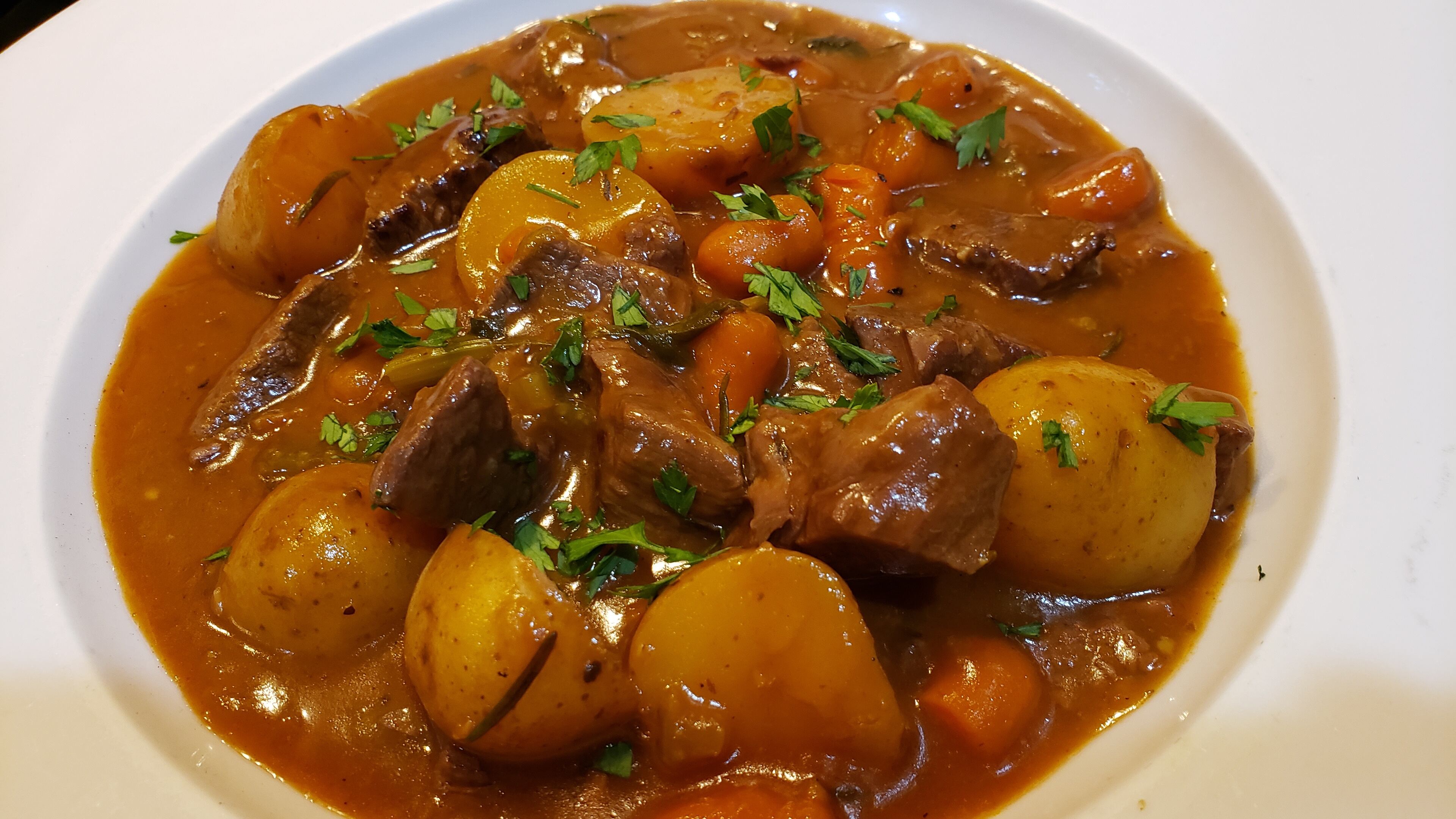 Brockett Pub House & Grill’s Slow Cooker Irish Stout Lamb Stew. Courtesy of Christina Gagne