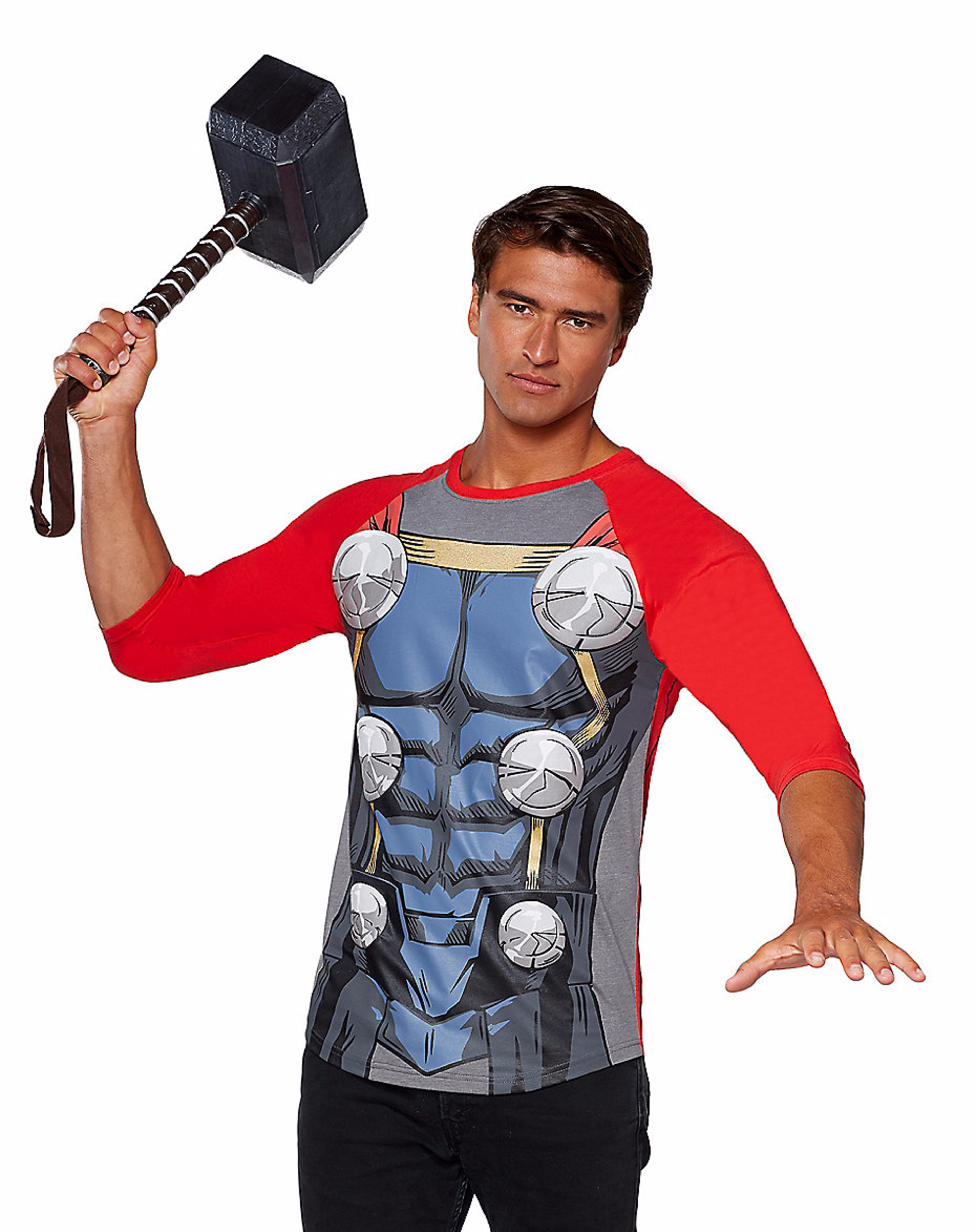 Sometimes all you need is a shirt. Thor, Captain America, and The Flash are among the costume t-shirts available this year from spirithalloween.com. $24.99.