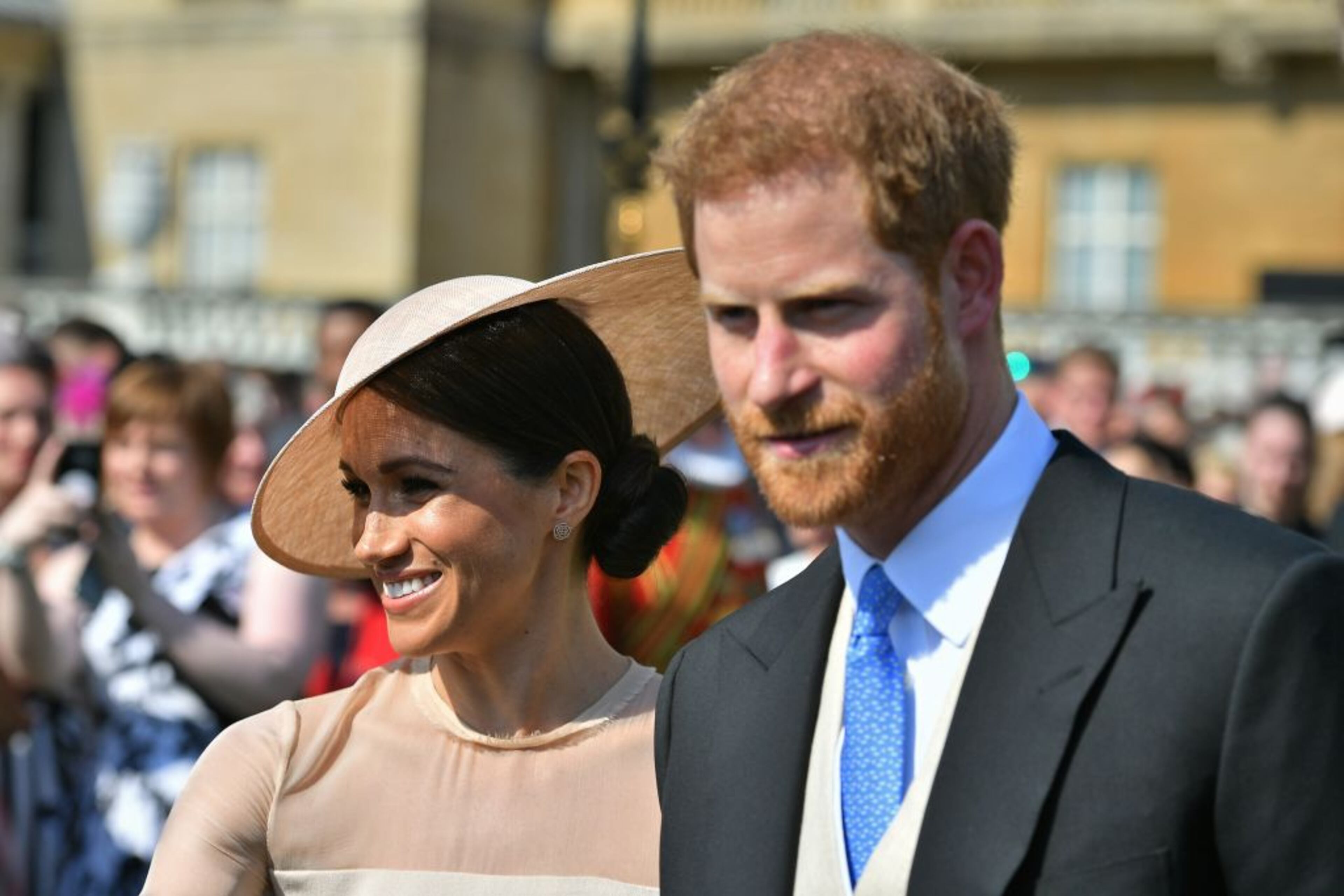 LONDON, ENGLAND - MAY 22: Prince Harry, Duke of Sussex and Meghan, Duchess of Sussex attend The Prince of Wales' 70th Birthday Patronage Celebration held at Buckingham Palace on May 22, 2018 in London, England. (Photo by Dominic Lipinski - Pool/Getty Images)