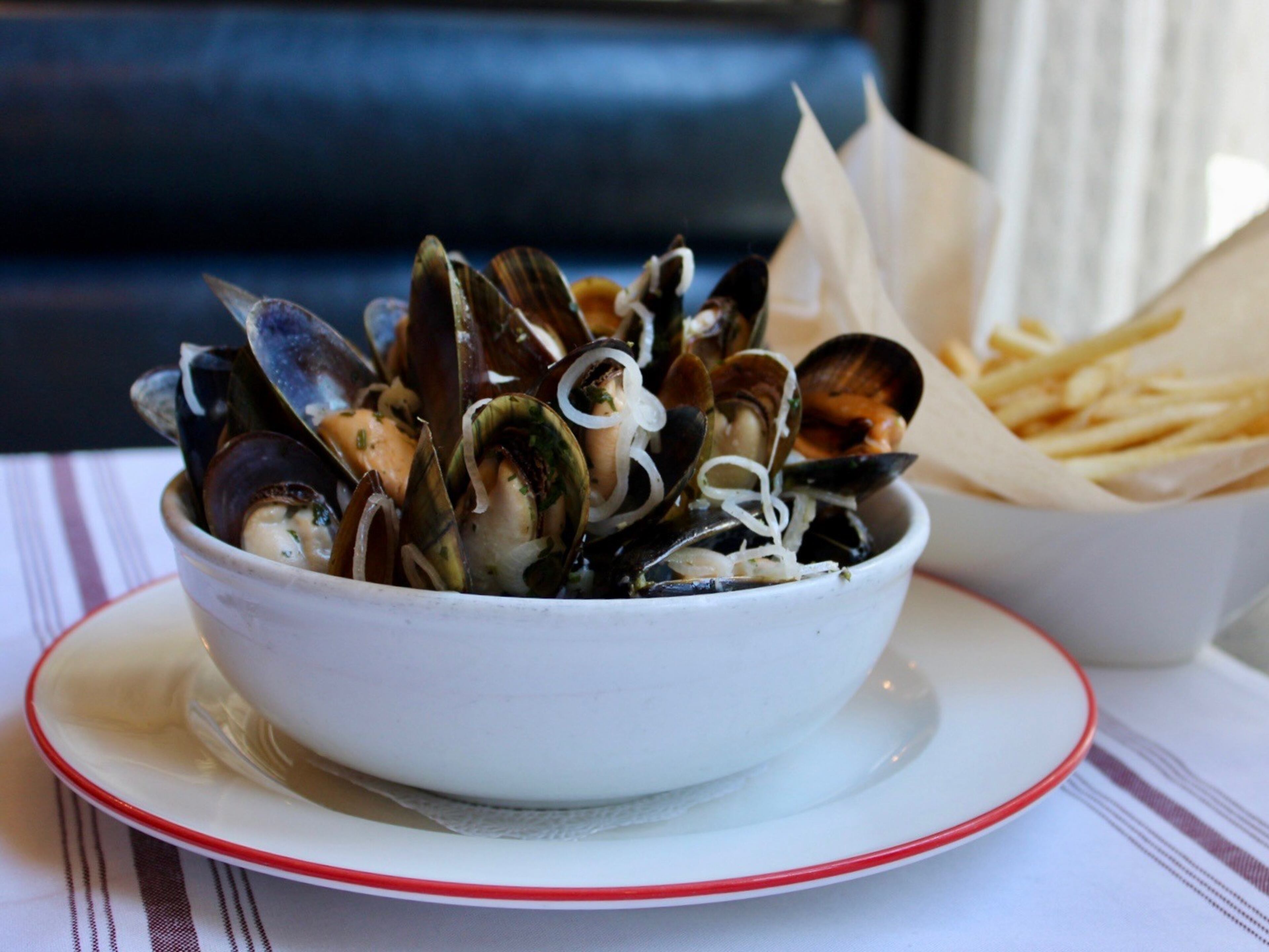 The mussels Le Coze at Bistro Niko comes with bread, so order fries for the full moules frites experience. (Courtesy of Bistro Niko)