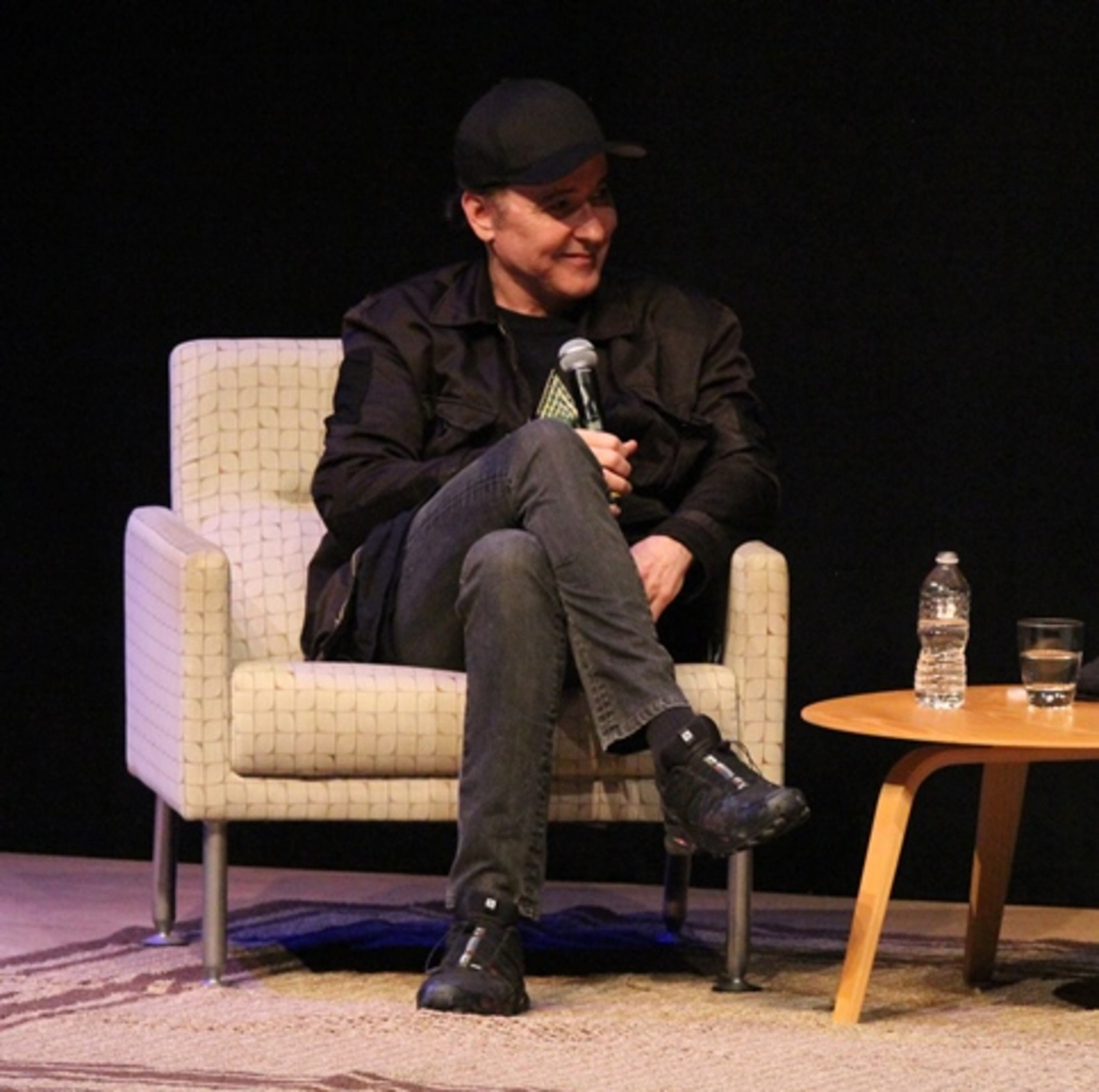 Actor John Cusack visited Atlanta on April 19, 2019, for a Q&A session following a screening of his 2000 music-themed film, "High Fidelity" at Symphony Hall. Longtime Atlanta media personality Mara Davis moderated the session. Photo: Melissa Ruggieri/Atlanta Journal-Constitution