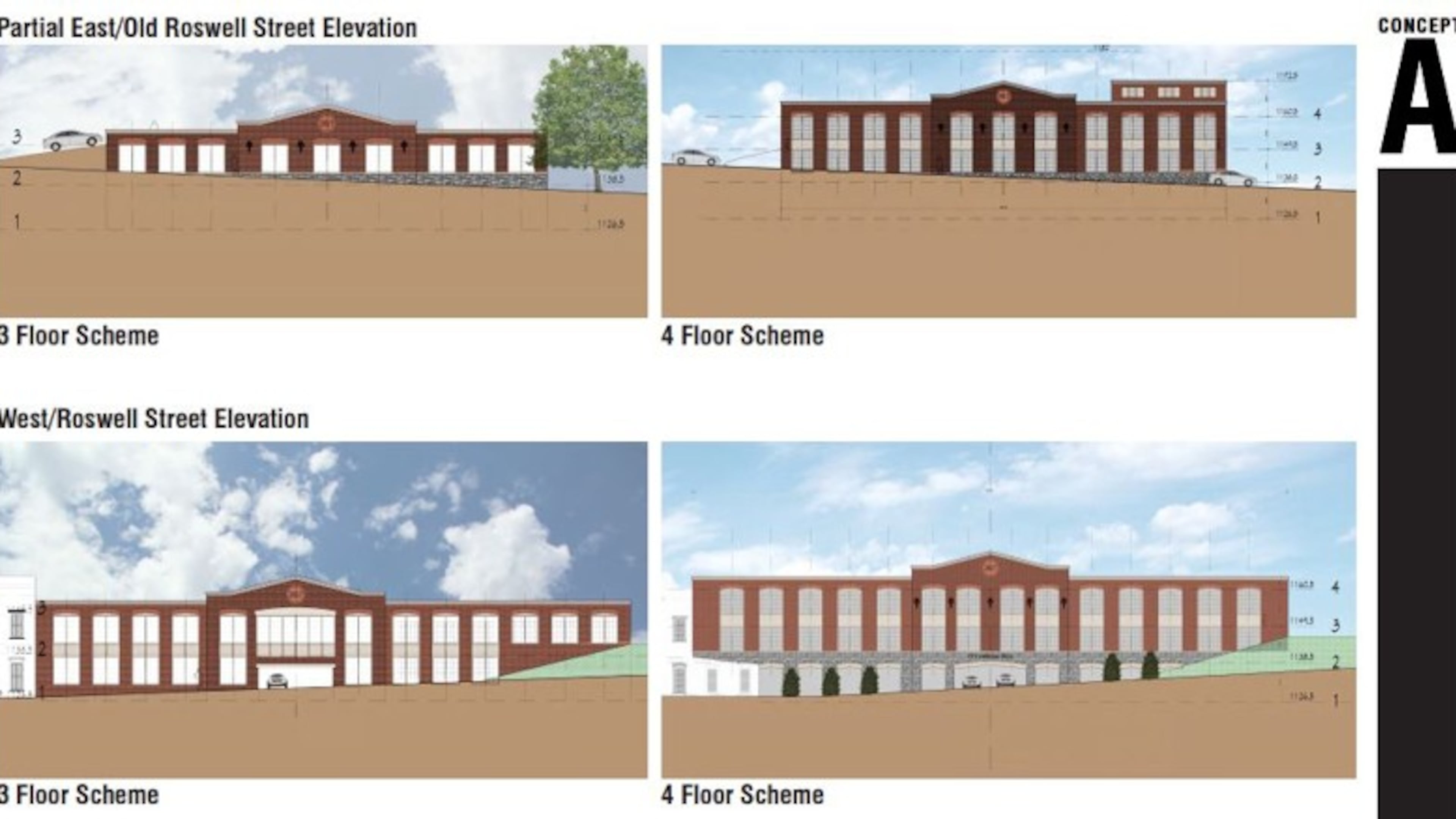 A mock up of the city's proposed Site A parking lot.
