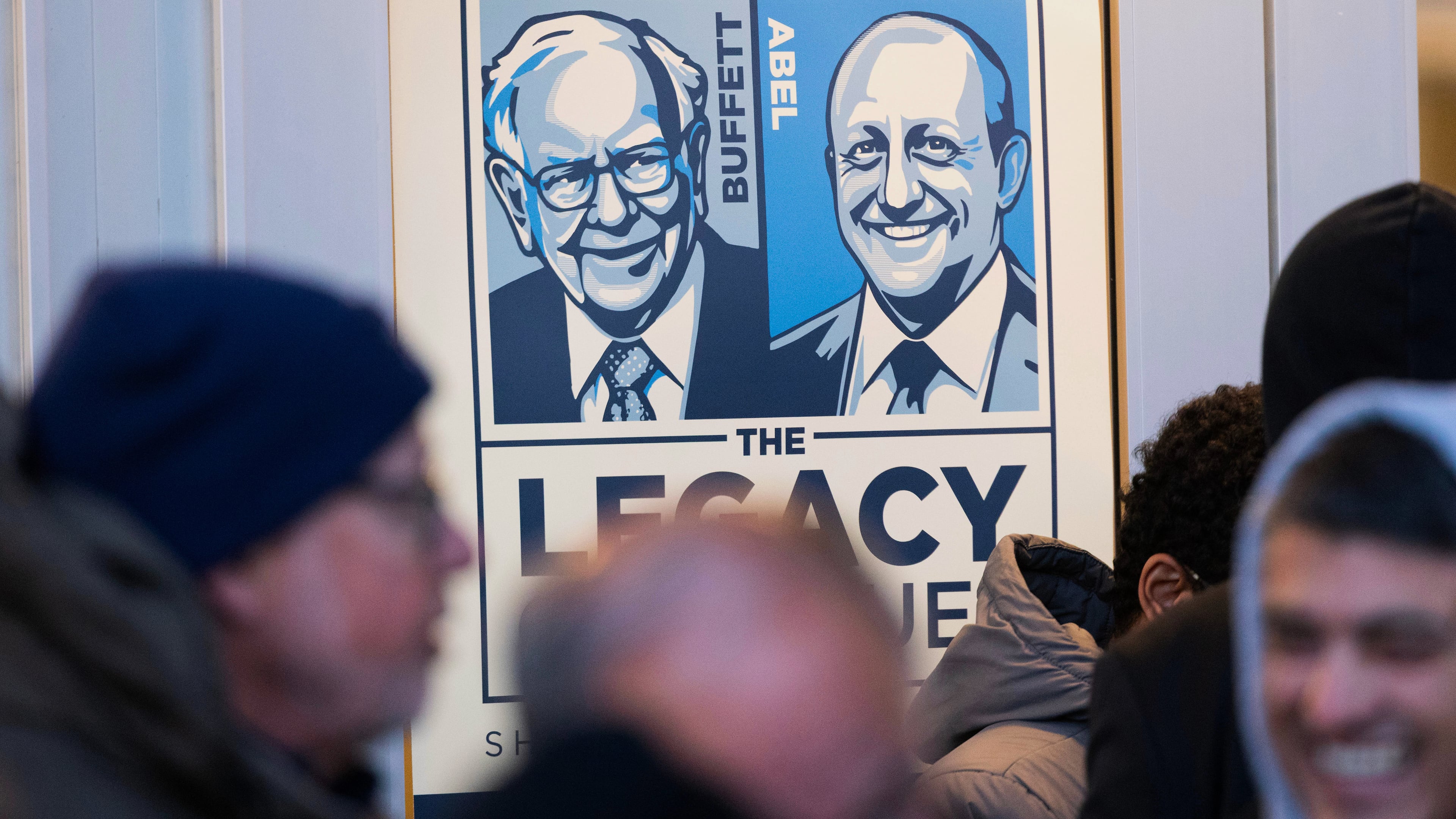 FILE - Shareholders wait in line outside CHI Health Center Omaha for the Berkshire Hathaway annual meeting, May 2, 2026, in Omaha, Neb. (AP Photo/Rebecca S. Gratz, File)