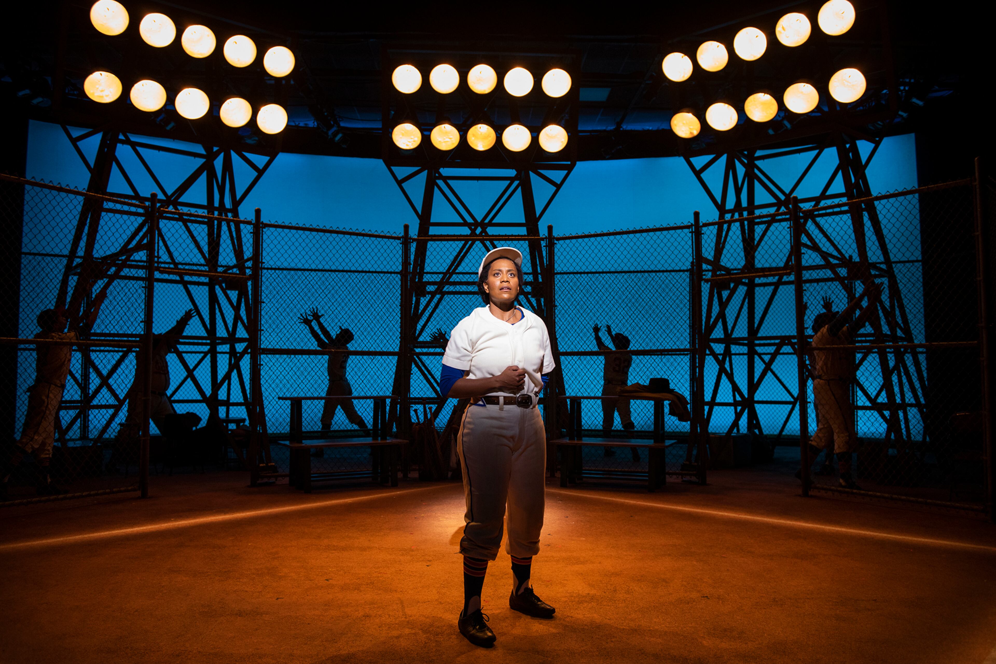 Kedren Spencer portrays Toni Stone, a baseball hero who endured racism and sexism on and off the field.
Courtesy of Michael Brosilow