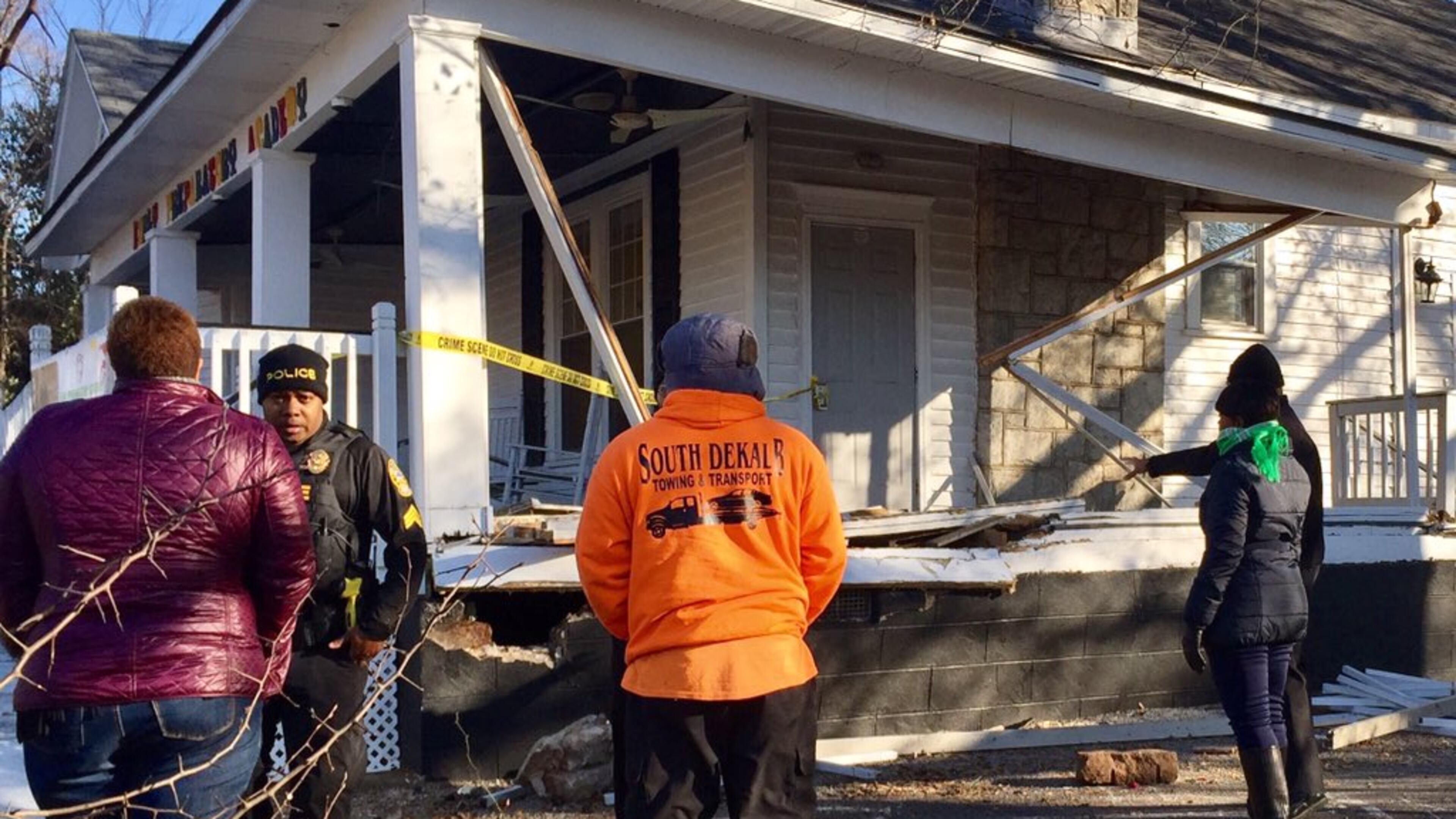 Early Preparatory Academy in Lithonia was damaged when an SUV drove into the porch.