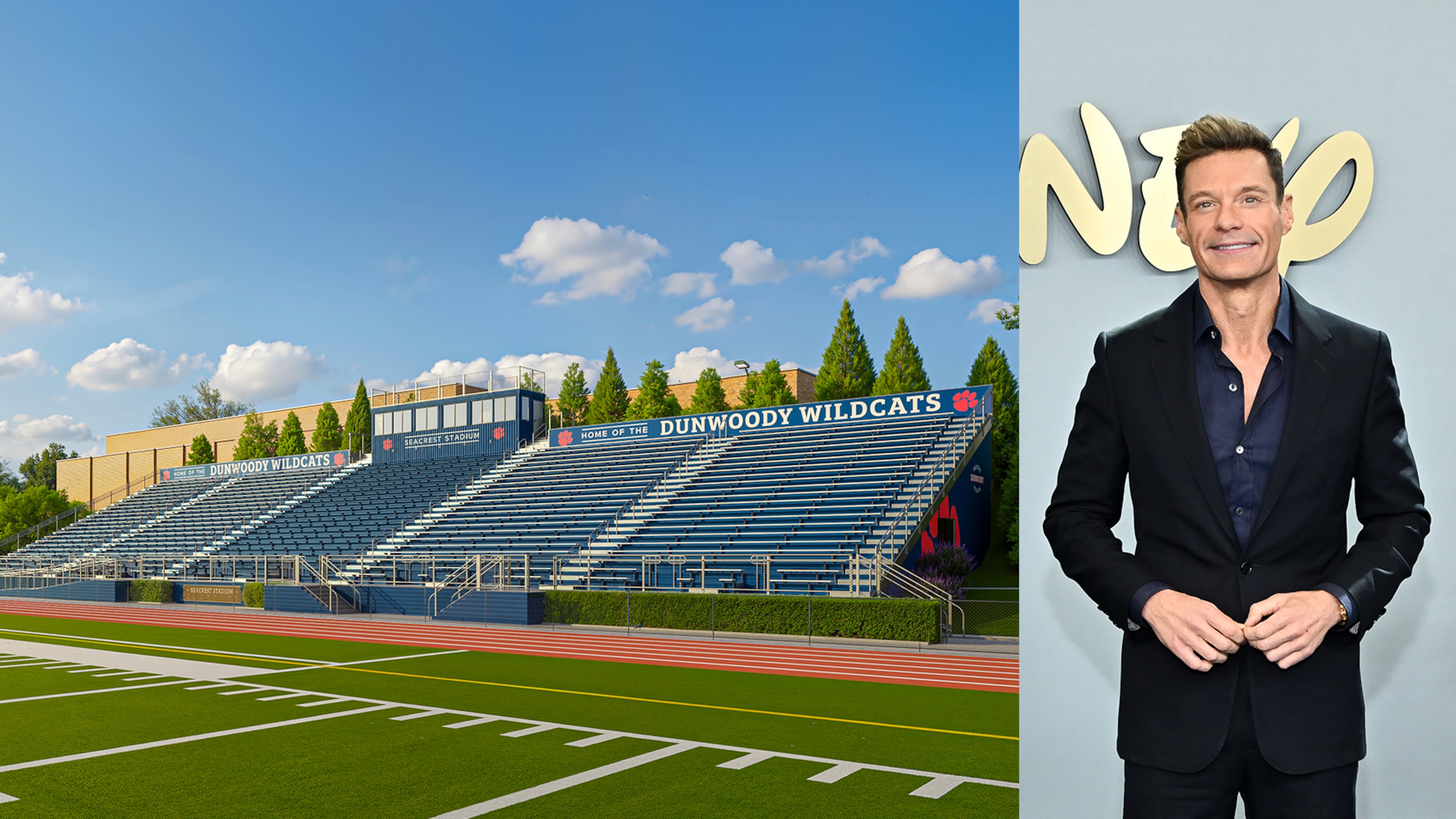 Seacrest Stadium, with fundraising complete, will triple the size of Dunwoody High School's football stadium courtesy of a large donation from alum Ryan Seacrest. Courtesy of the Bring it Home Campaign for Dunwoody High School Community Association/AP
