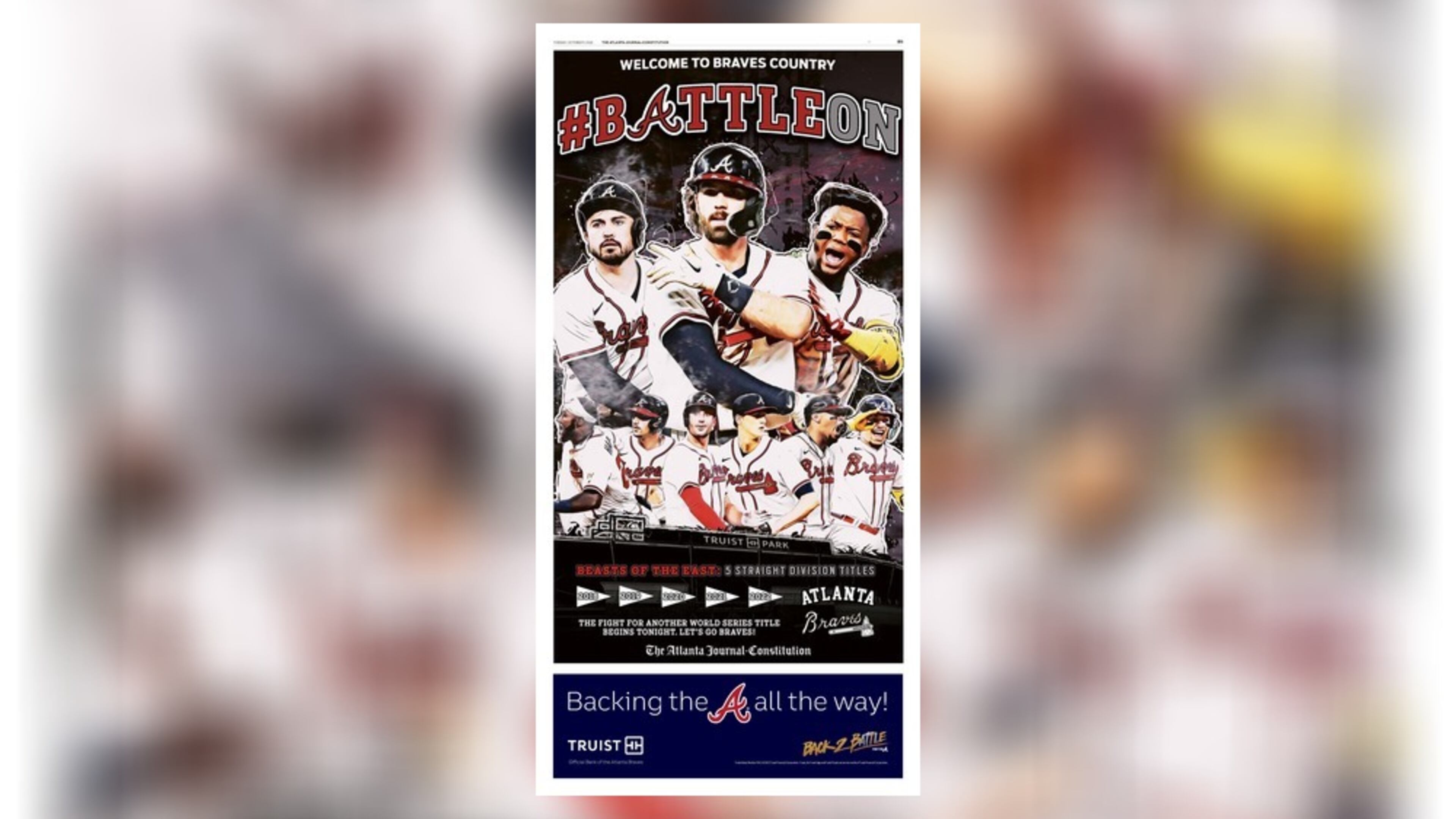Each gameday throughout the playoffs, the AJC will publish a special keepsake poster. The first poster appears inside Tuesday's newspaper. Each poster is suitable for framing – and the perfect way to kick off the excitement.