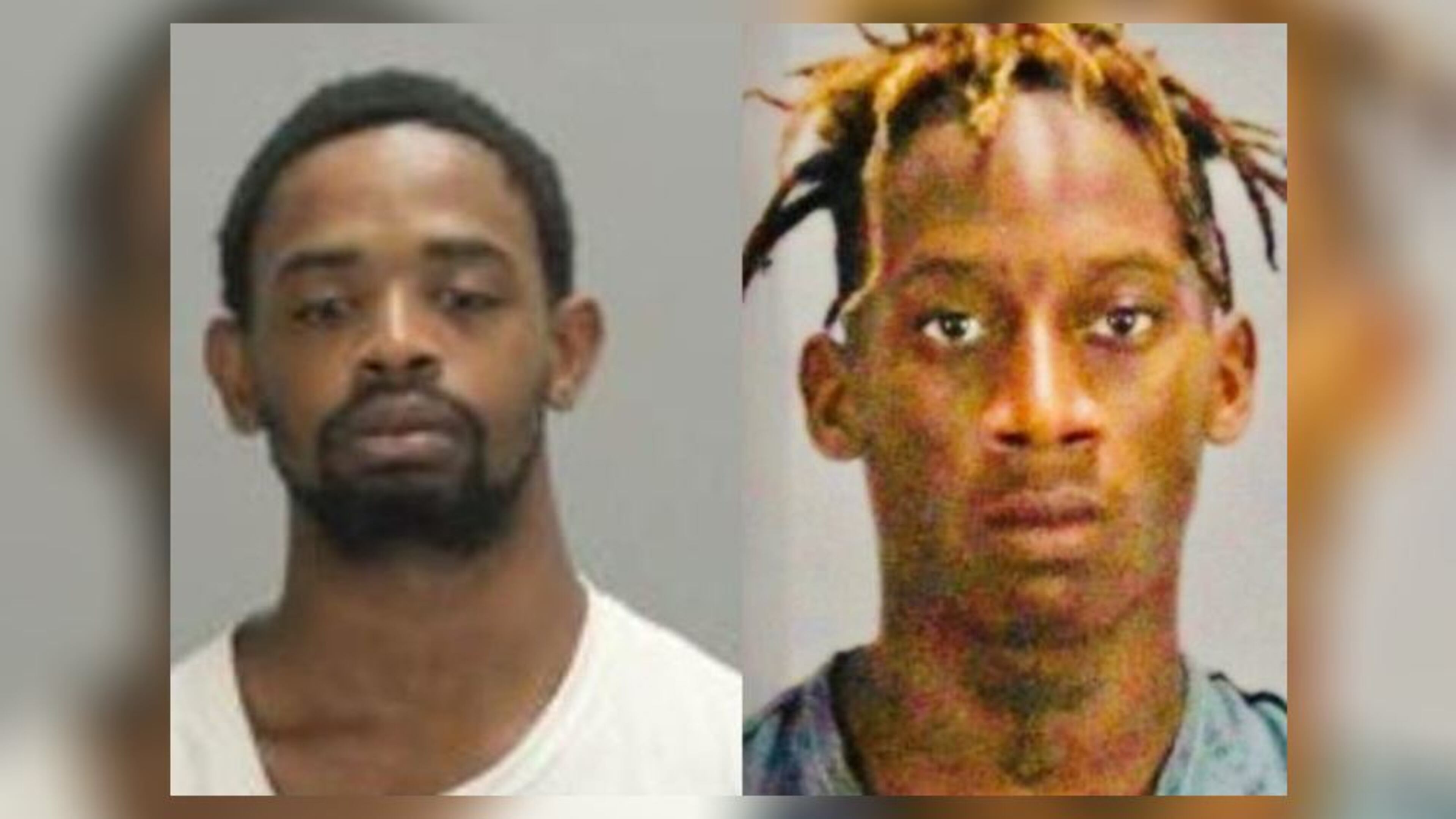 Derick Isaiah Sample (left) was arrested in connection with a July 24, 2018, armed robbery and shooting on Fountain Circle. Lorenzo Jamal Roberts remains at large.