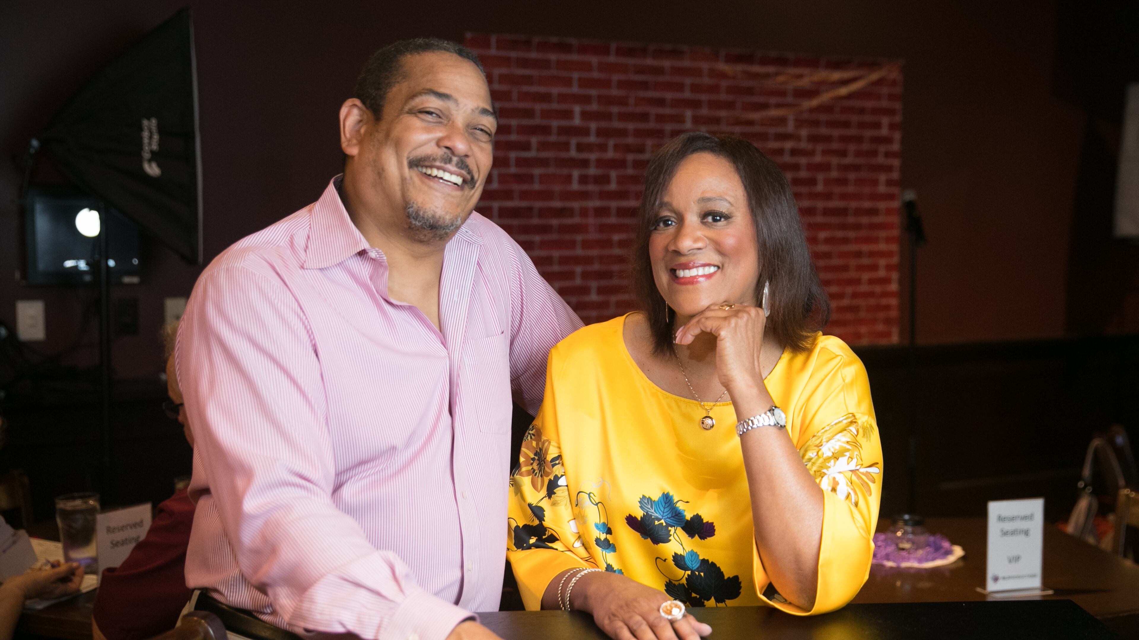 Robert Joseph and Sandra Briggs of RLJ Productions put on the Get Your Laugh On Comedy Show at the Hudson Grille Tuesday, June 5, 2018, in Sandy Springs, Ga.