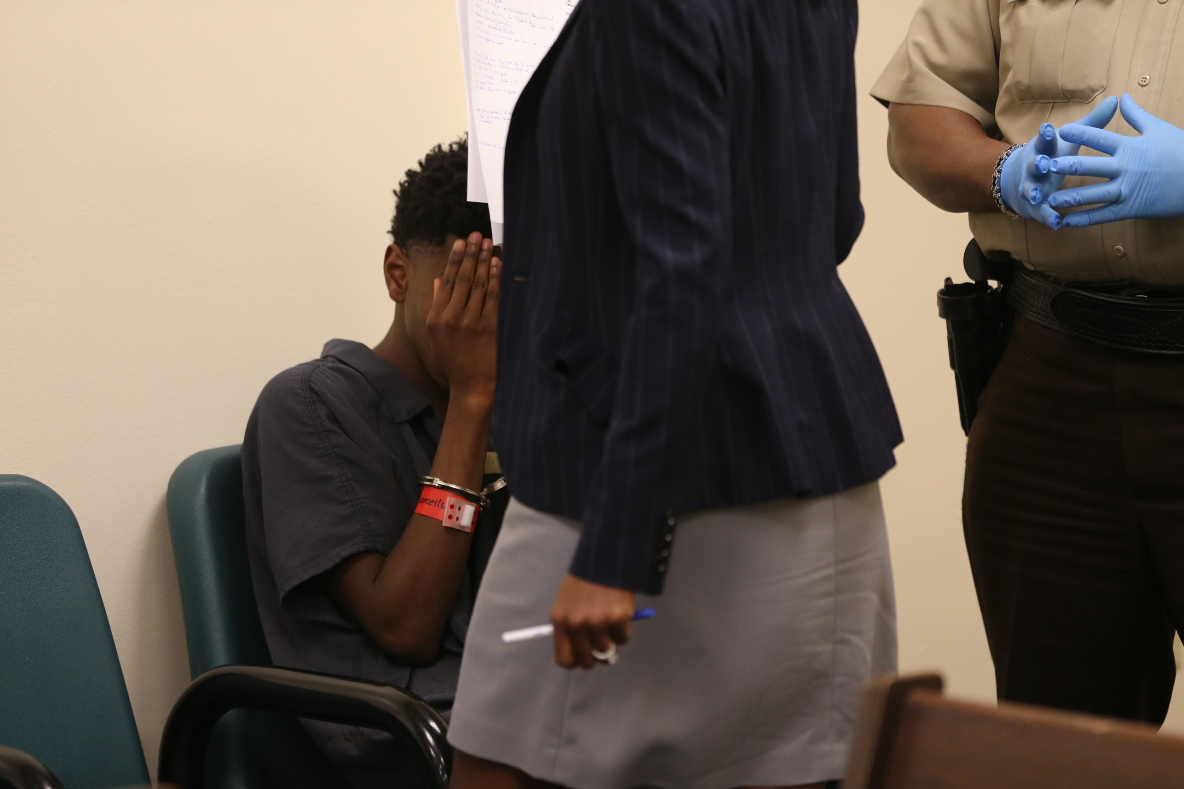 Marcellus Brooks, who allegedly shot five people near Therrell High School on May 13, appeared in court on May 14, 2014. Brooks is being held at the Fulton County jail on five counts of aggravated assault.