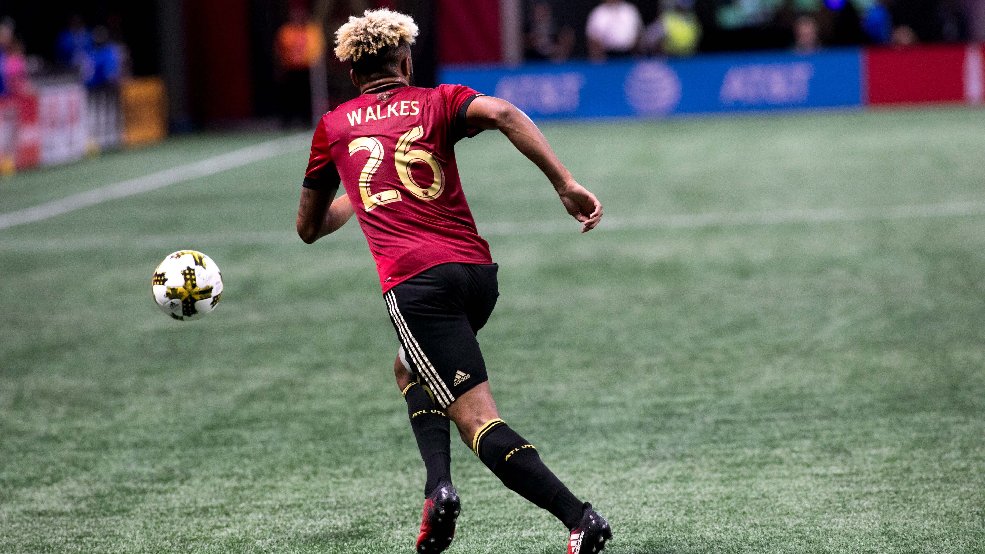 Atlanta United midfielder Anton Walkes (26) dribbles the ball during the first half of a MLS soccer game against Montreal Impact at Mercedes-Benz Stadium, Sunday, Sept. 24, 2017, in Atlanta. BRANDEN CAMP/SPECIAL