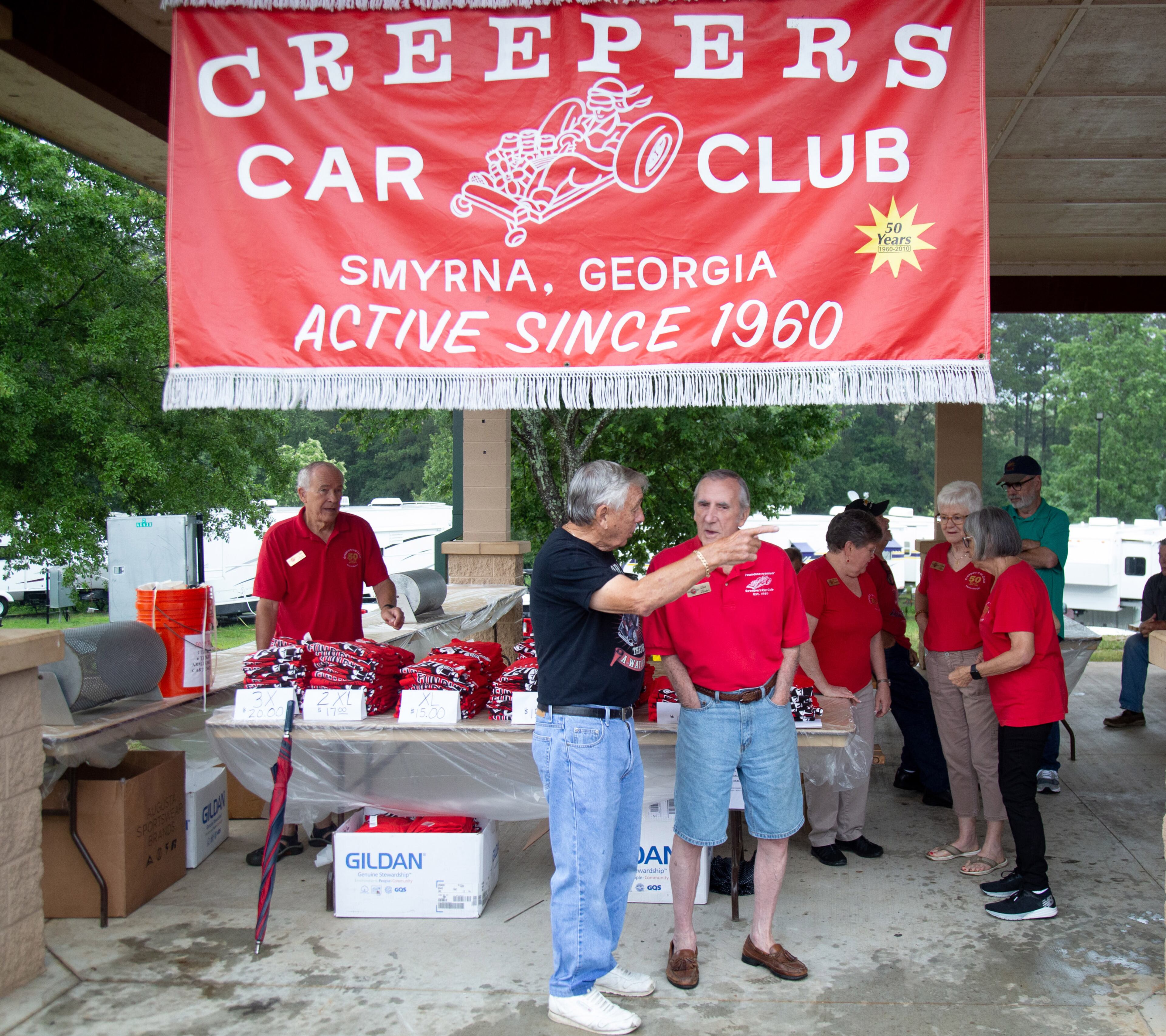 Dik Wesson (L) and Bob Baker talk while attending the Creepers Car Club’s 29th annual charity show in Marietta on Sunday, June 8, 2019.
STEVE SCHAEFER / SPECIAL TO THE AJC