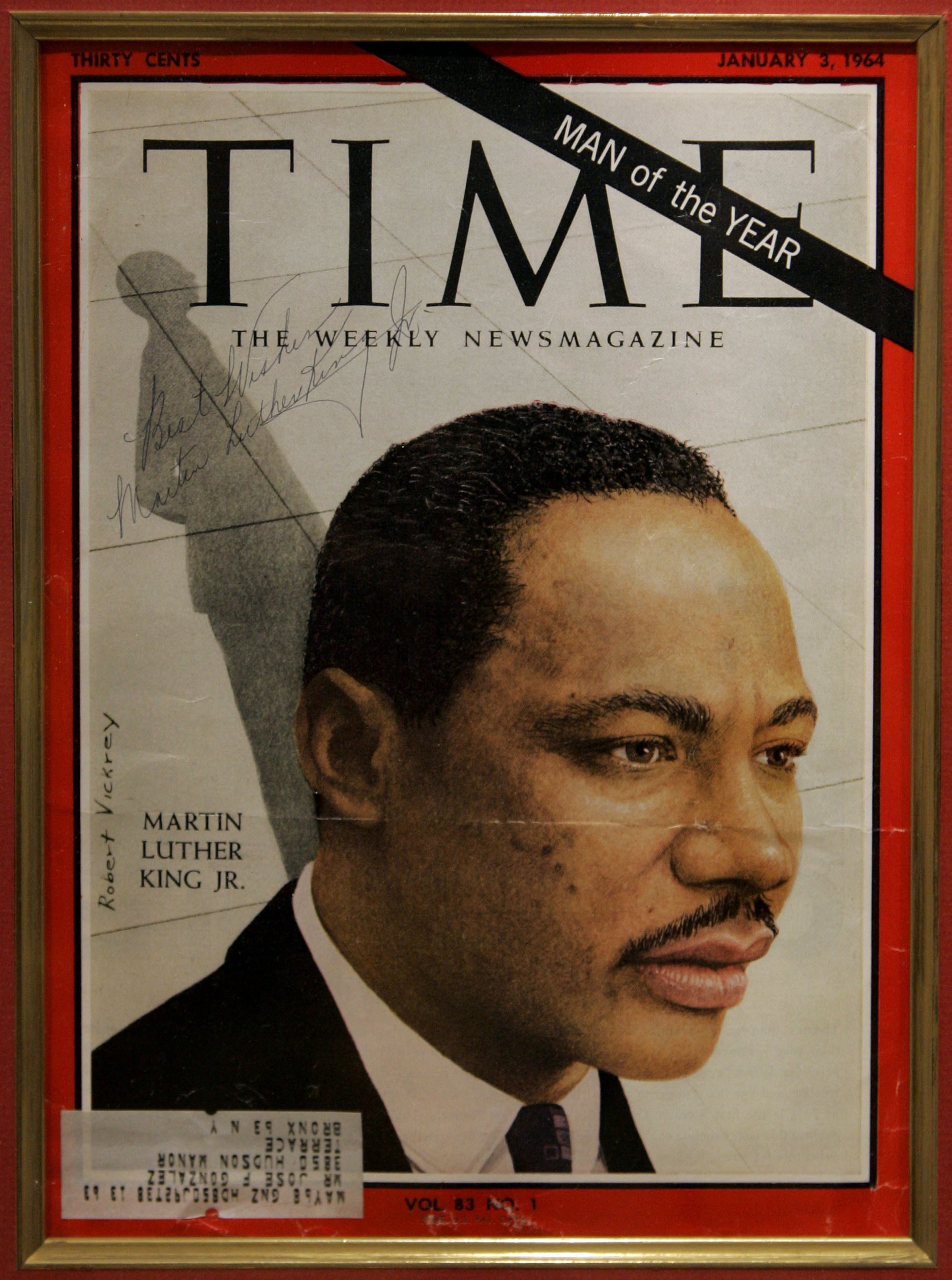 13. In 1963, following the likes of Charles Lindbergh, Franklin D. Roosevelt, Winston Churchill and his spiritual mentor Mahatma Gandhi, King became the first African-American to be named Time magazine's Man of the Year. Ethiopian leader Haile Selassie was named in 1936. The only other African-American to get the honor was Barack Obama, who was named twice.