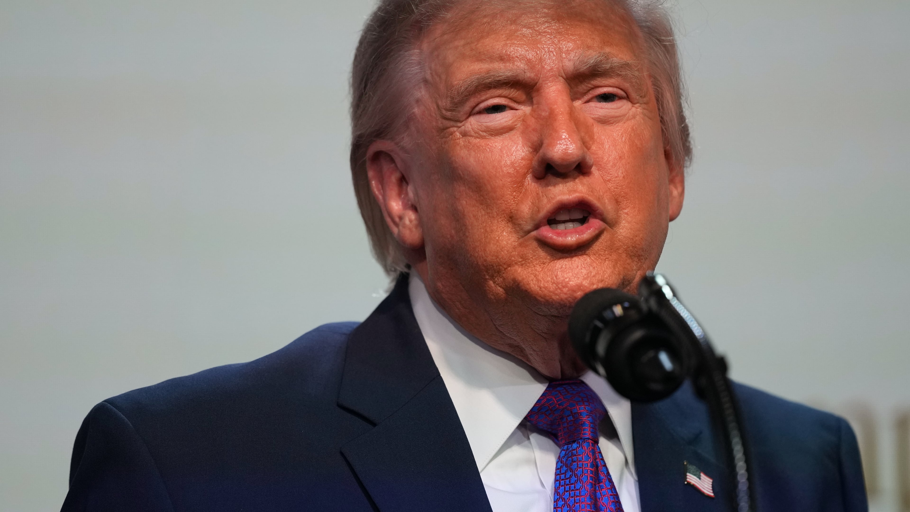 President Donald Trump speaks about prescription drug prices in the South Court Auditorium in the Eisenhower Executive Office Building on the White House campus, Monday, May 18, 2026, in Washington. (AP Photo/Julia Demaree Nikhinson)
