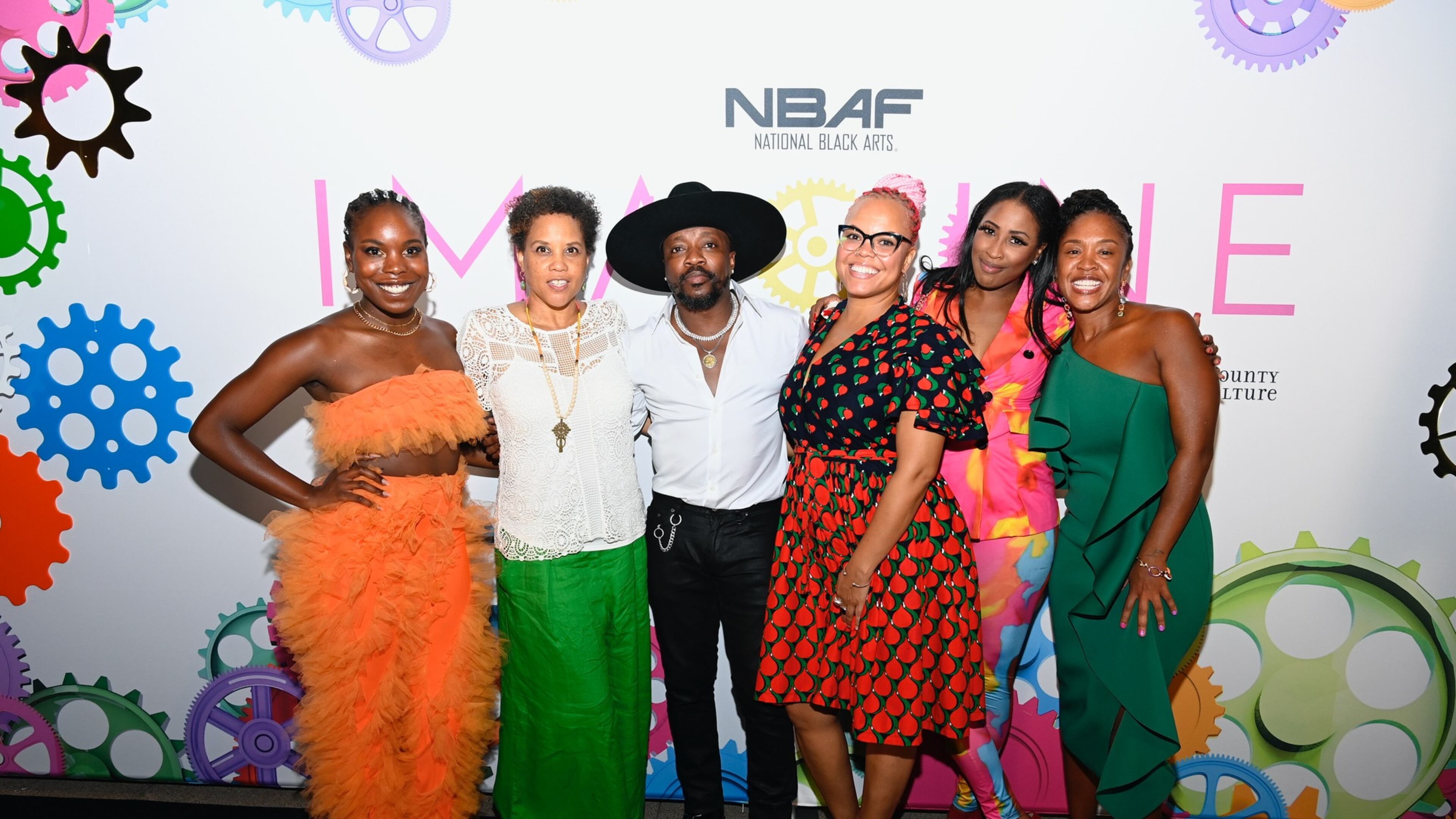 Oronike Odeleye, third from right, with Grammy winner Anthony Hamilton and NBAF staff