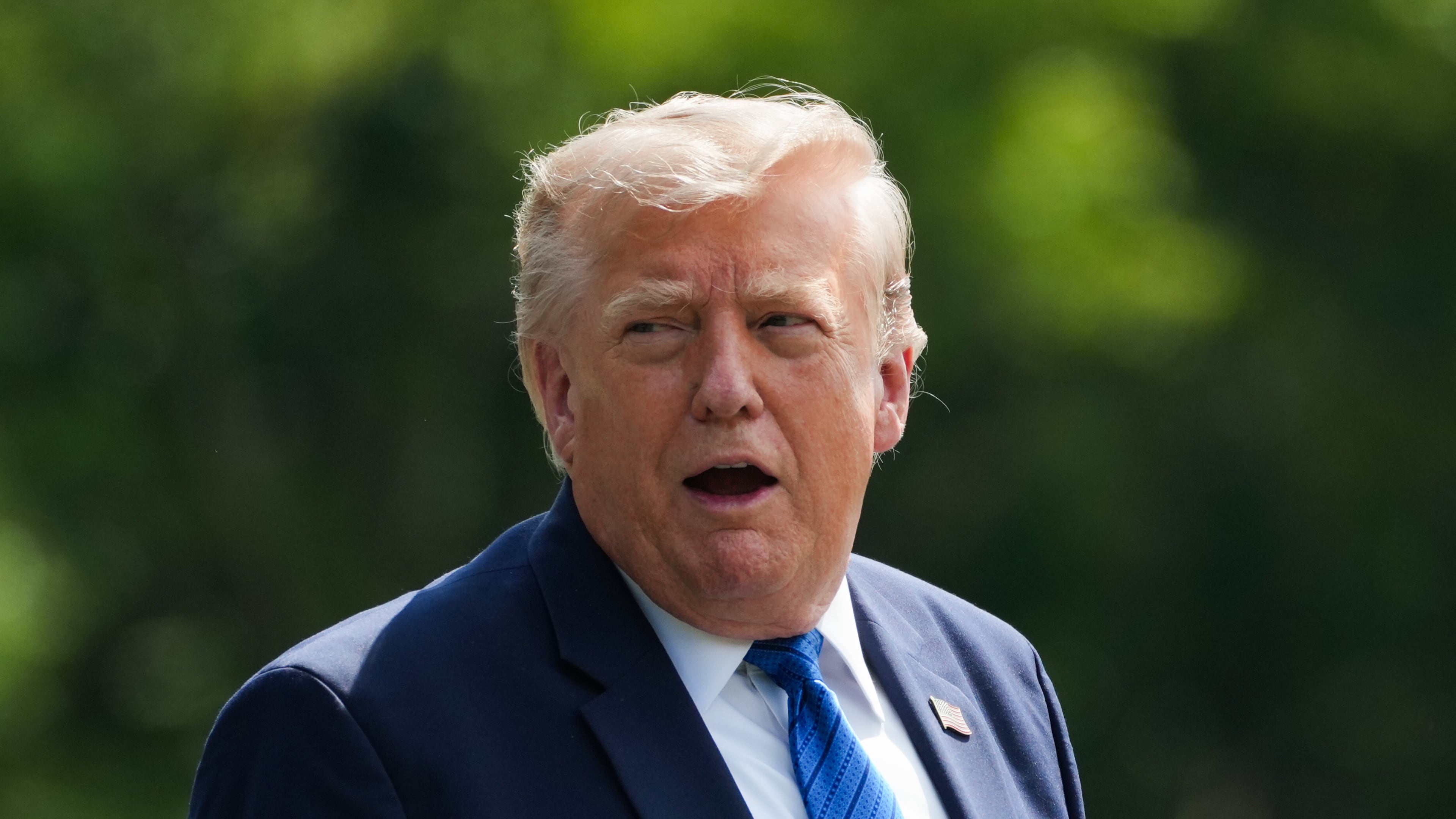 President Donald Trump departs following a cabinet meeting at Camp David, near Thurmont, Md., Friday, July 31, 2026. (Nathan Howard/Pool Photo via AP)