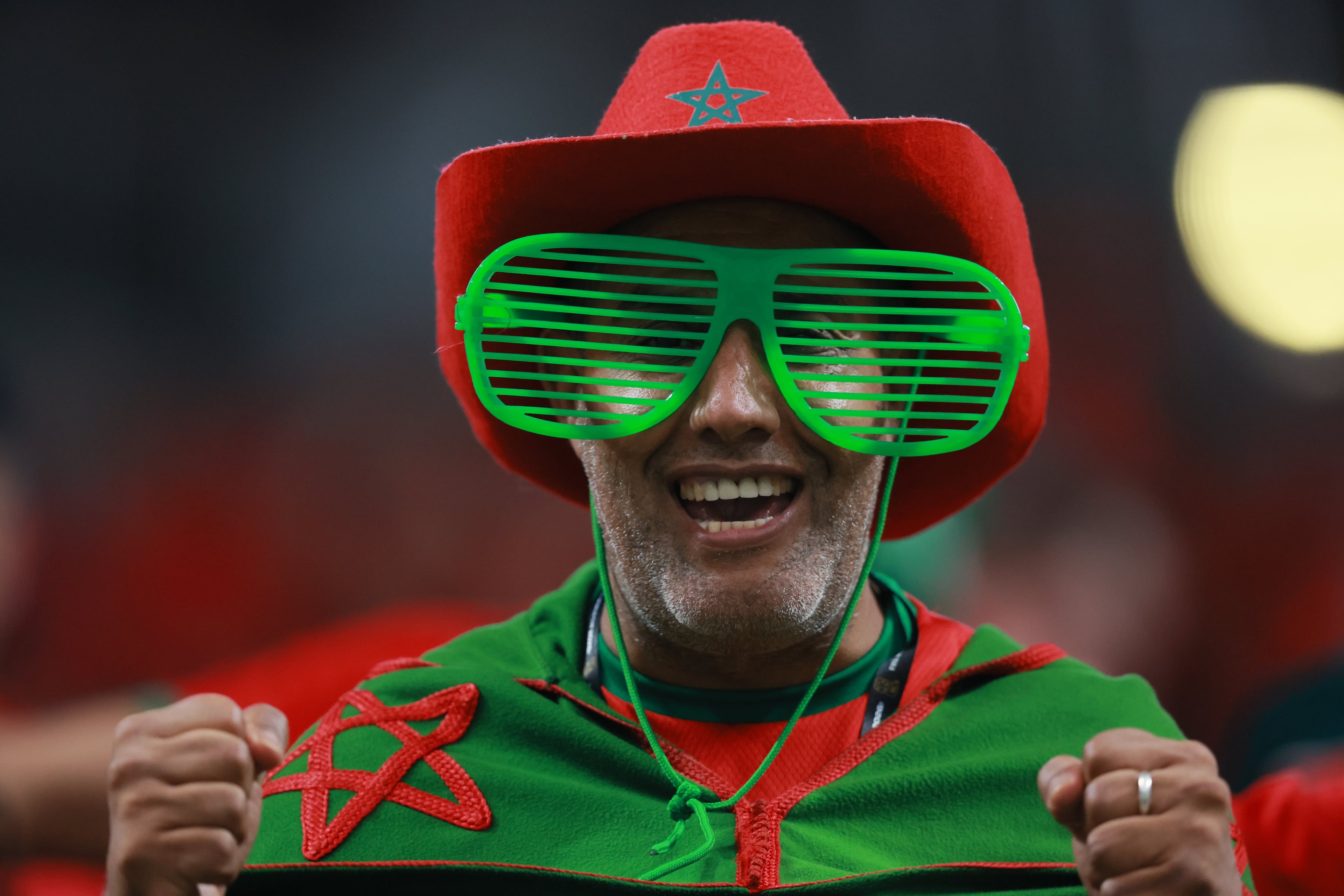 Morocco fan before the start of the Morocco vs. Haiti Group C FIFA World Cup match at Atlanta Stadium (Mercedes-Benz Stadium) on Wednesday, June 24, 2026. (Jason Getz/AJC)