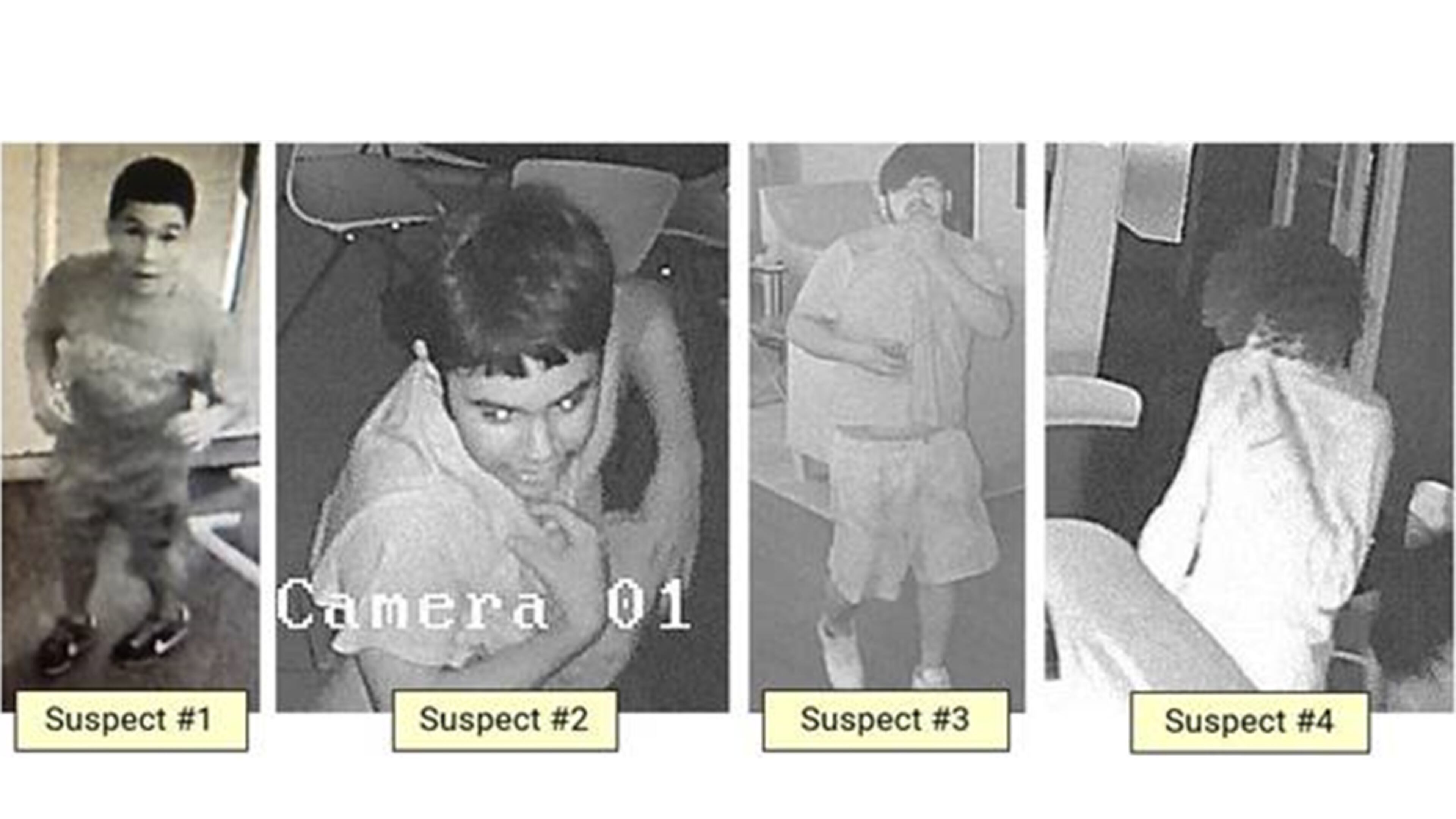Gwinnett County police are looking for four teenagers who allegedly broke into an apartment complex's leasing office and stole resident packages and some cookies.a