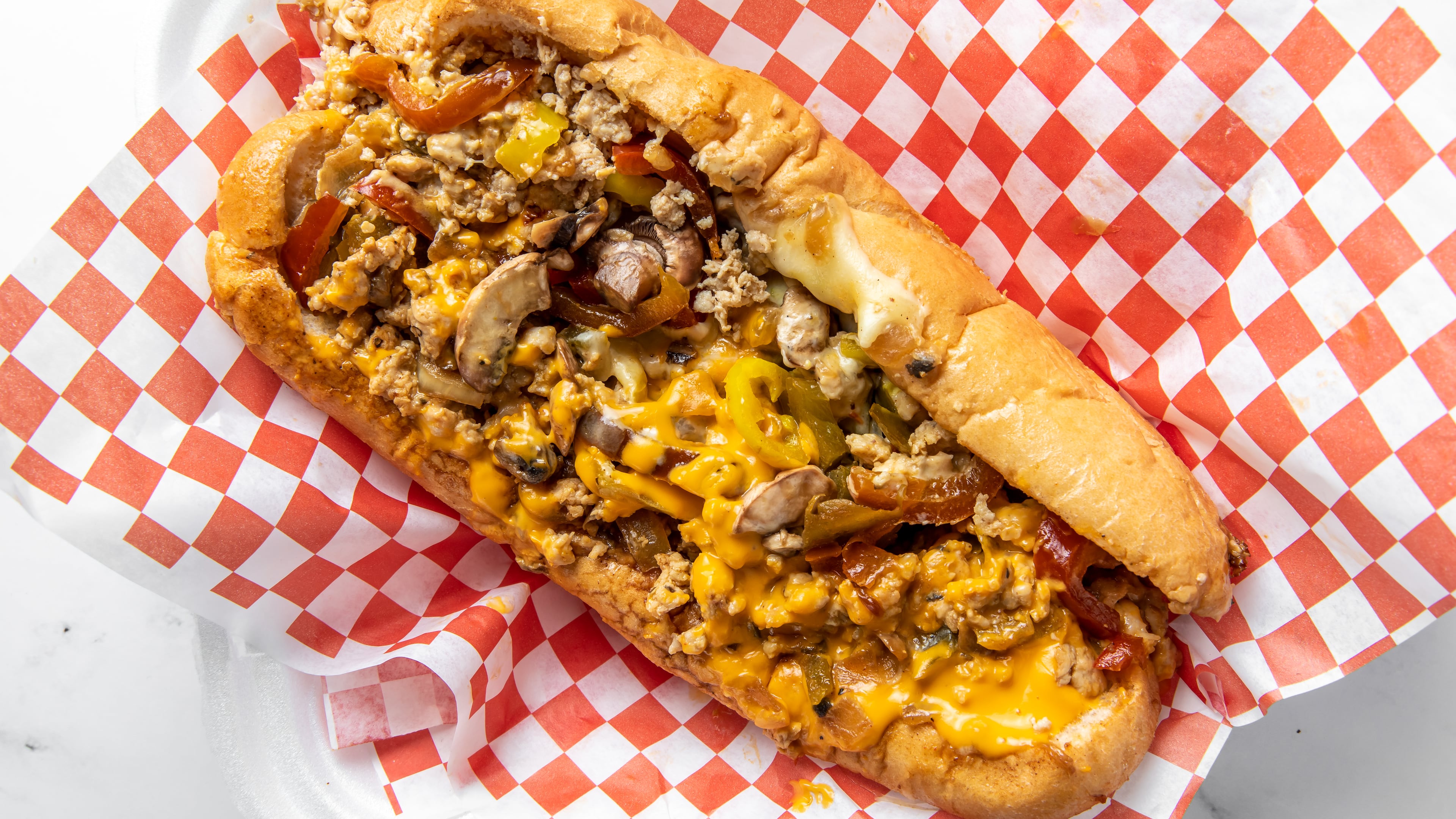 Food from the menu of Big Dave's Cheesesteaks. / Big Dave's Cheesesteaks