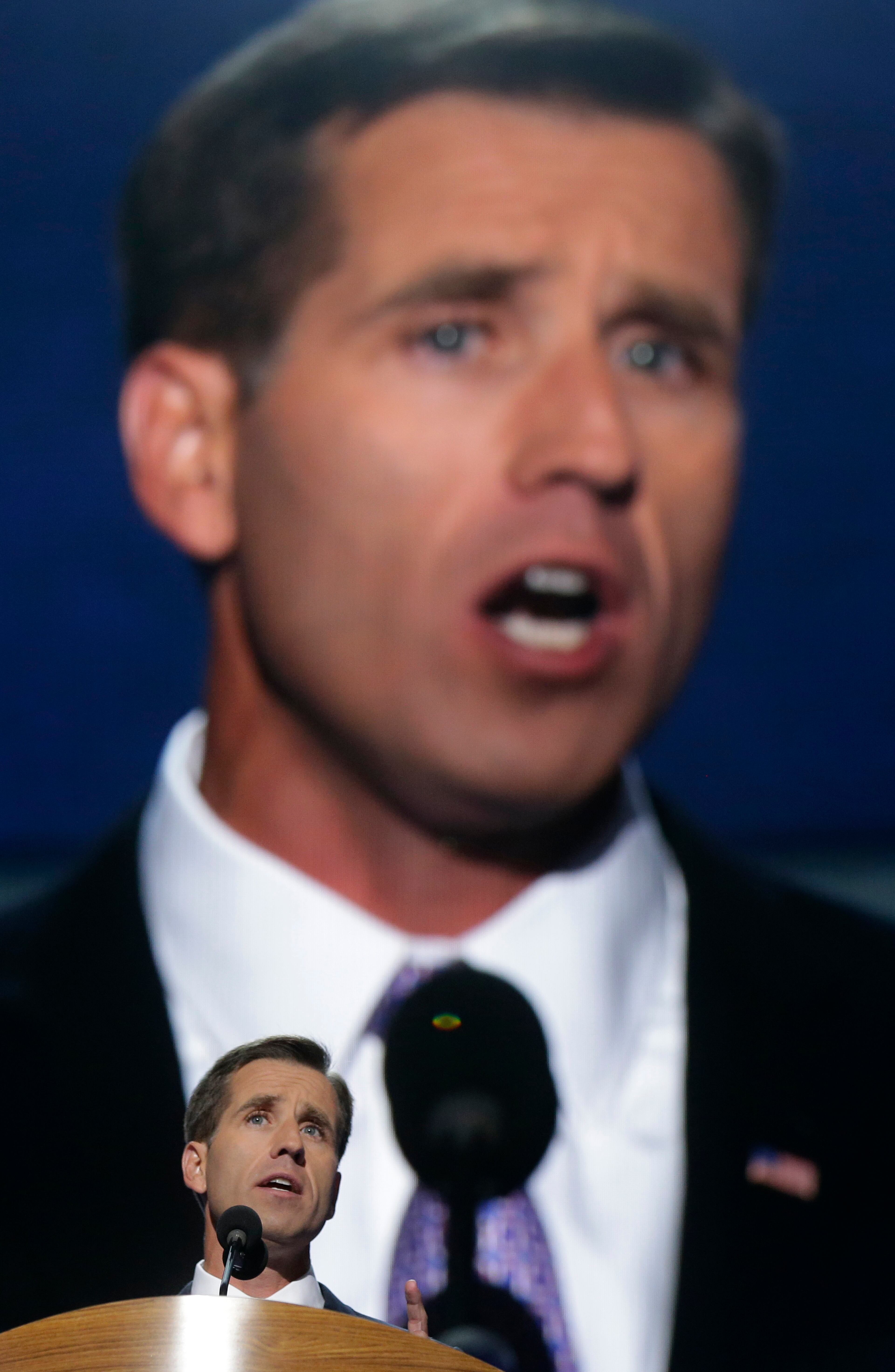 In this Sept. 6, 2012, file photo, Delaware Attorney General Beau Biden addresses the Democratic National Convention in Charlotte, N.C. On May 30, 2015, Vice President Joe Biden announced the death of son, Beau, from brain cancer.