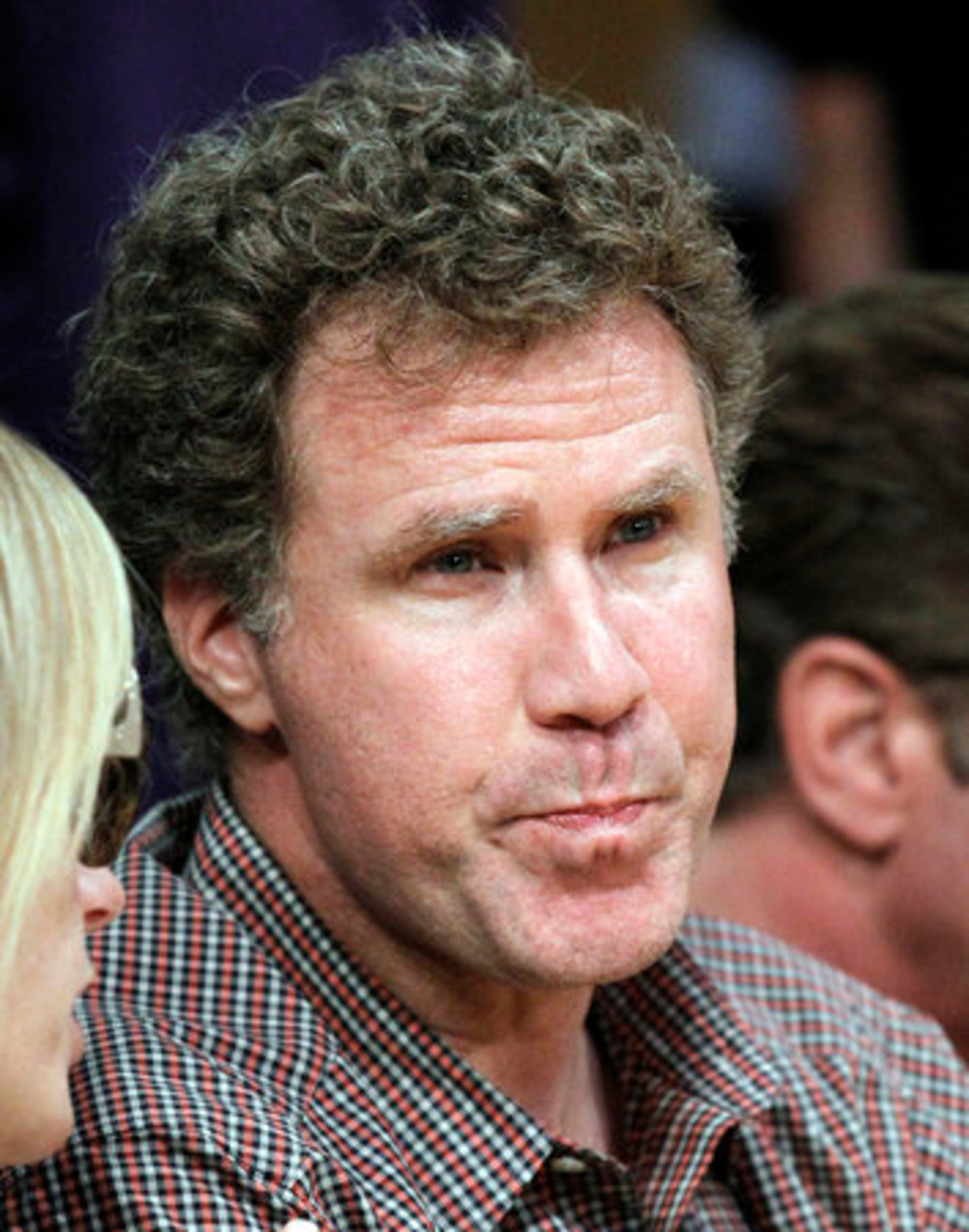 Will Ferrell watches the Los Angeles Lakers and the Boston Celtics during the second half of Game 1 of the NBA basketball finals Thursday, June 3, 2010, in Los Angeles.