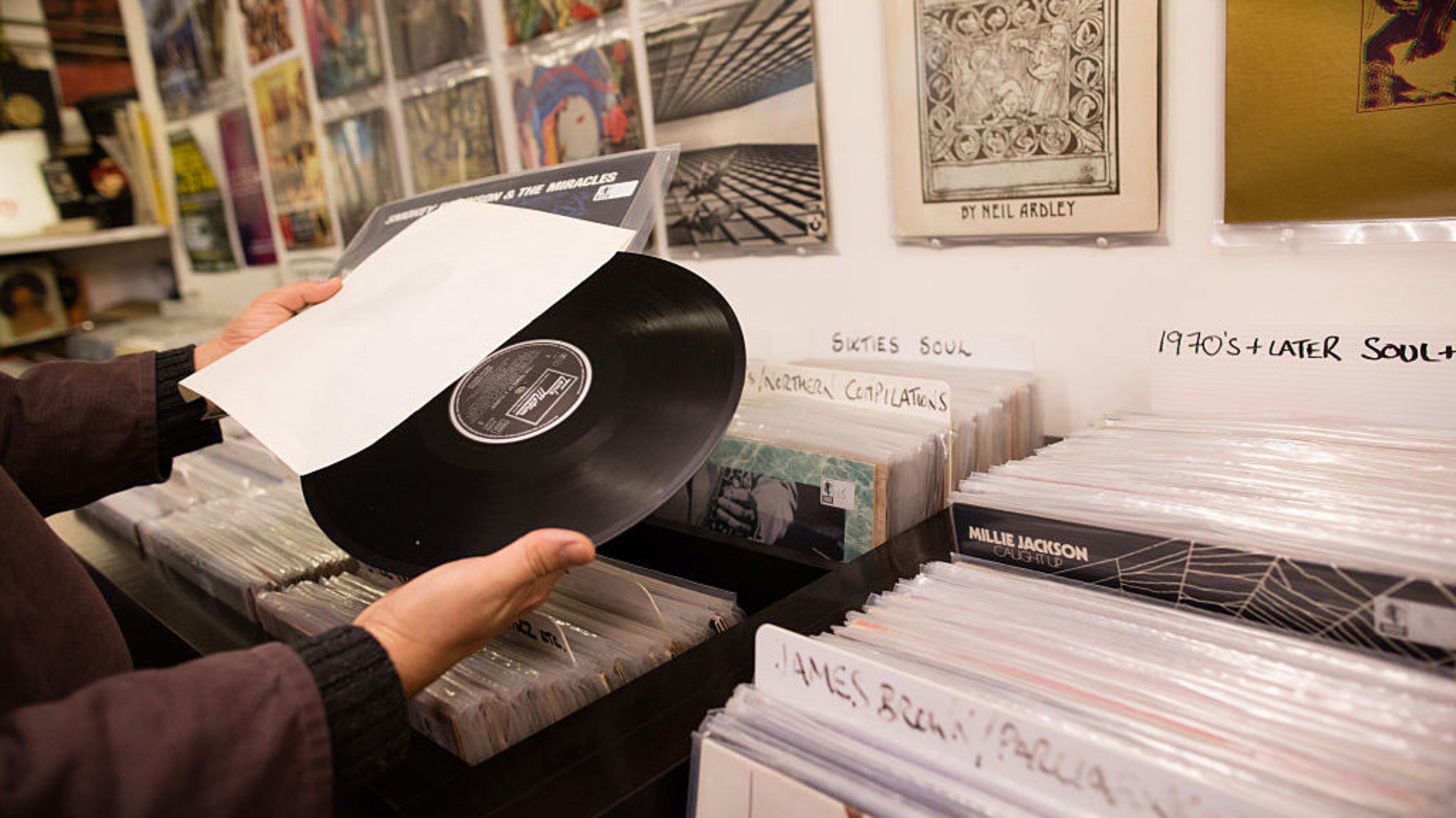 Vinyl records are currently on track to outsell CDs for the first time in 30 years, according to a new report by the Recording Industry Association of America.