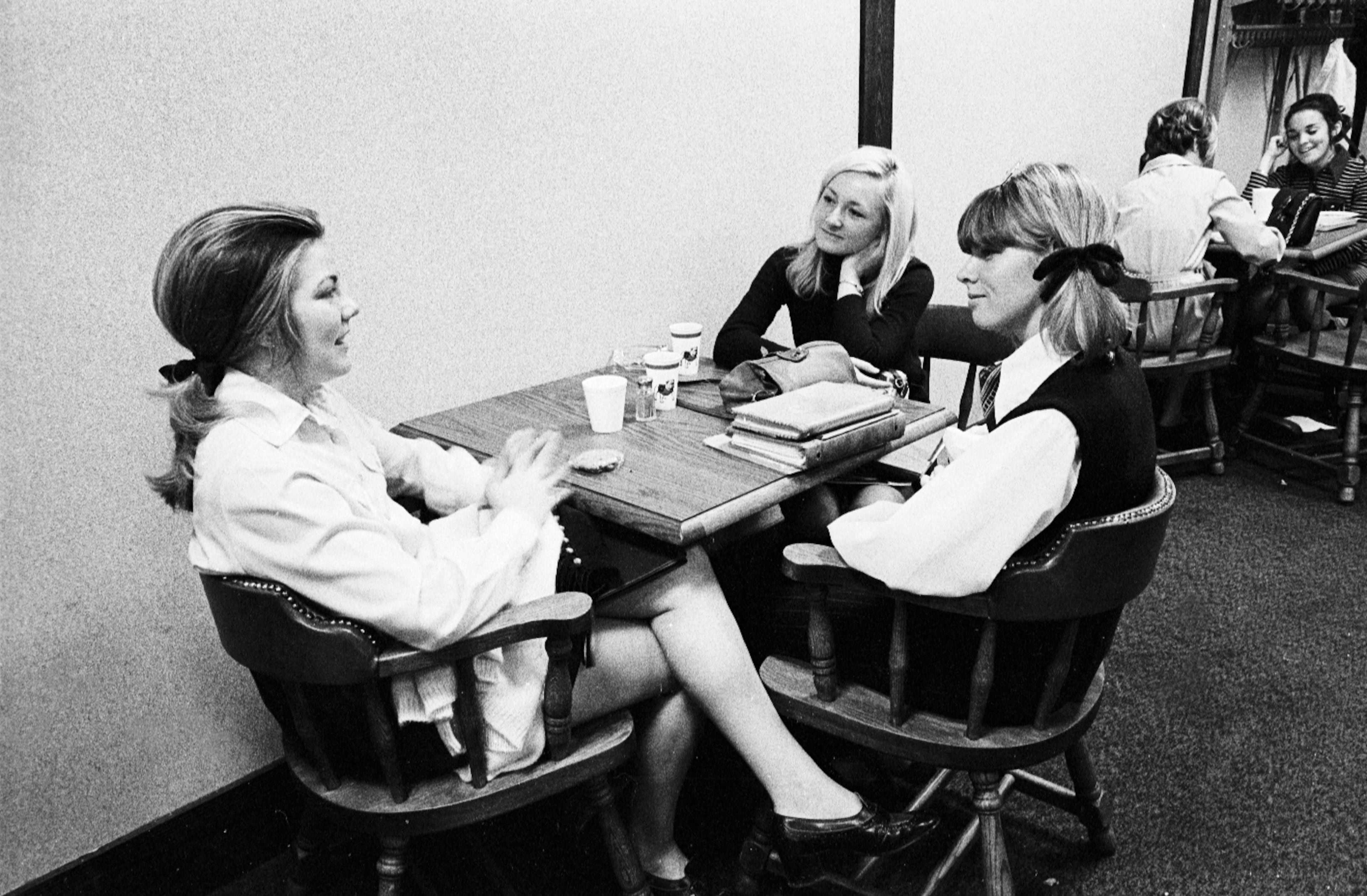 Students could eat, study, talk, play cards and listen to music in the Bulldog Room in the fall of 1970. Courtesy of University of Georgia Marketing and Communications