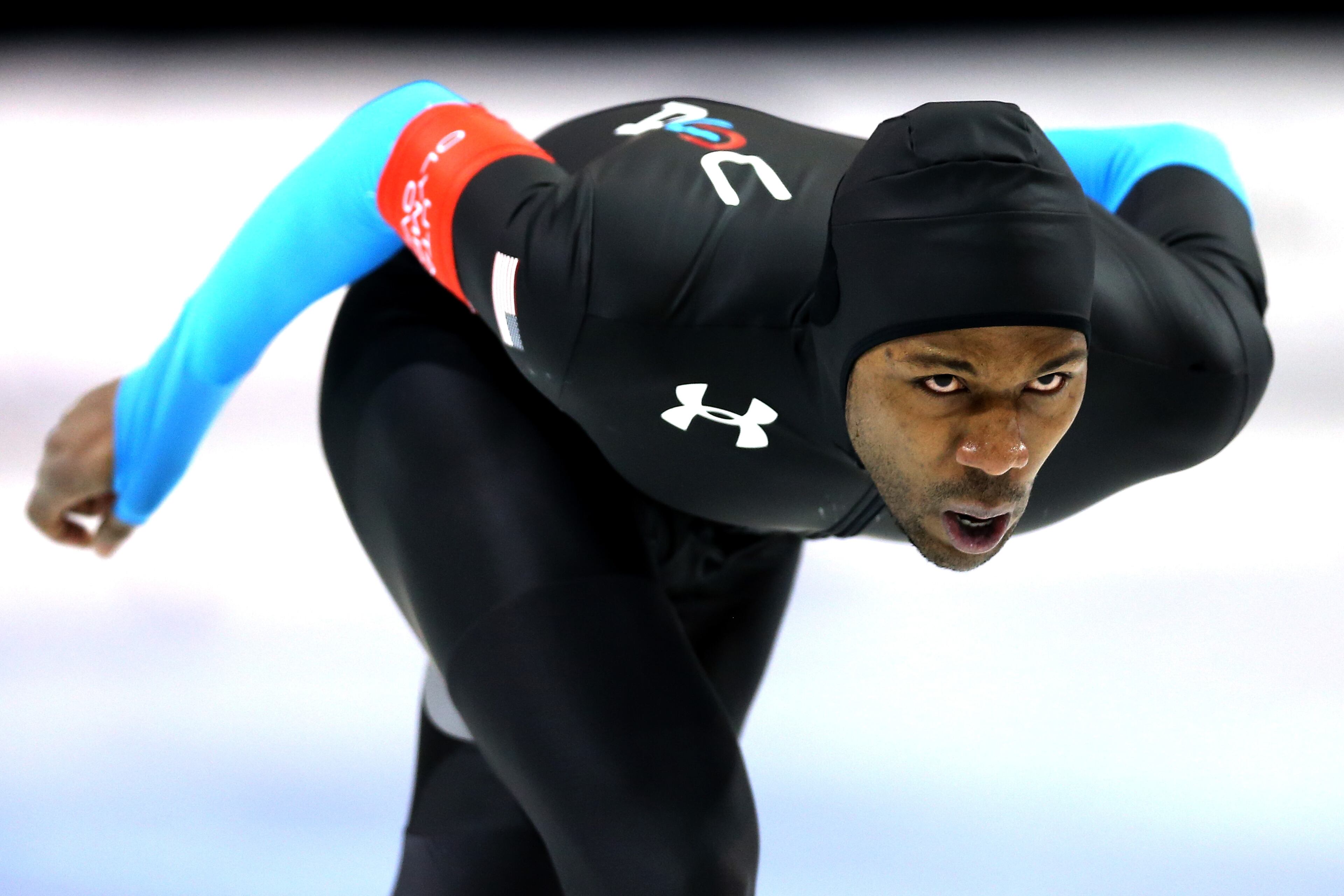 SALT LAKE CITY, UT - DECEMBER 31: Shani Davis competes in the men's 1,500 meter during the U.S. Speed Skating Long Track Olympic Trials at the Utah Olympic Oval on December 31, 2013 in Salt Lake City, Utah. (Photo by Matthew Stockman/Getty Images)