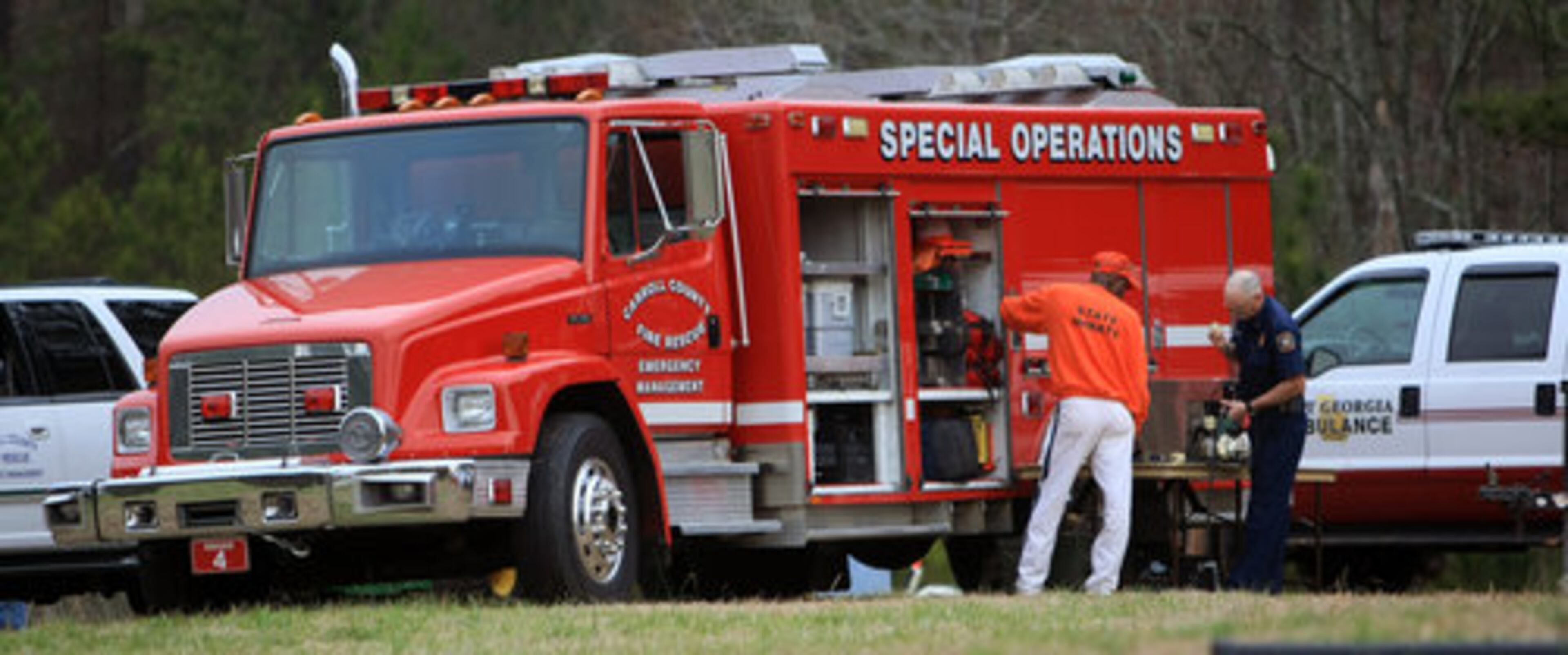 The first crews to arrive at the scene on Sunday found the bodies of a man and a woman. Emergency rews were back at work on Monday searching for the third.