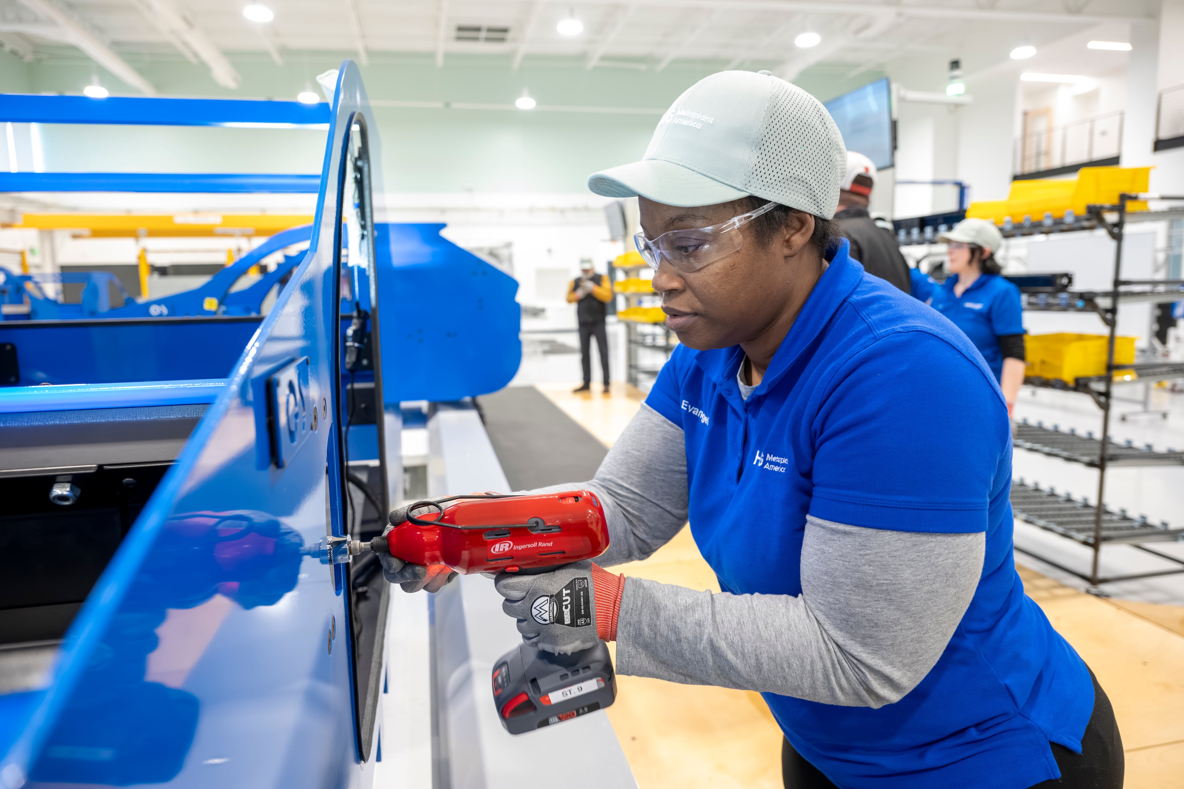A Hyundai Metaplant trainee practices working on the assembly line at the Hyundai Mobility Training Center of Georgia. (Courtesy of Georgia Quick Start)