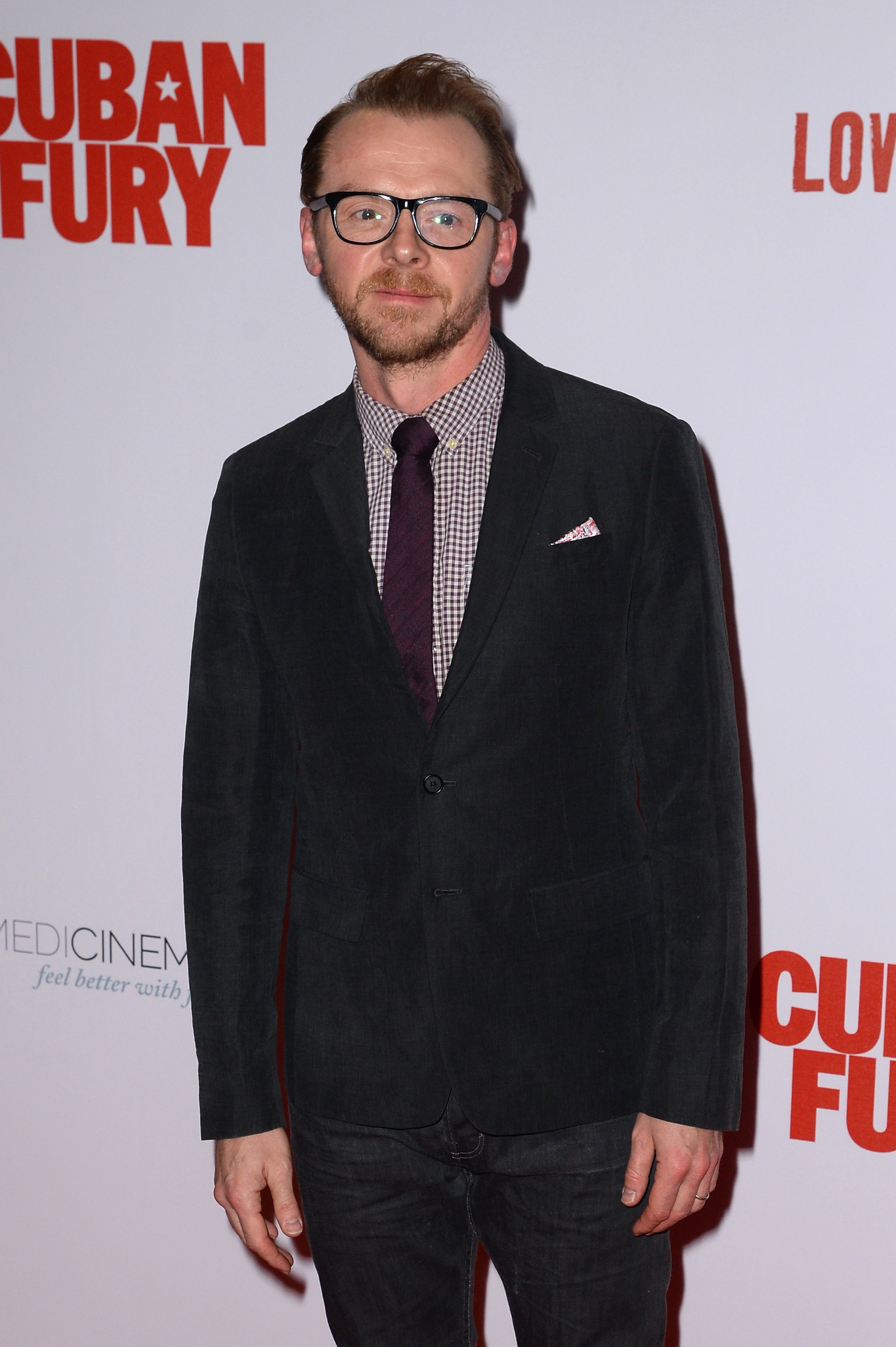 LONDON, ENGLAND - FEBRUARY 06: Actor Simon Pegg attends the World Premiere of "Cuban Fury" at Vue Leicester Square on February 6, 2014 in London, England. (Photo by Dave Hogan/Getty Images)
