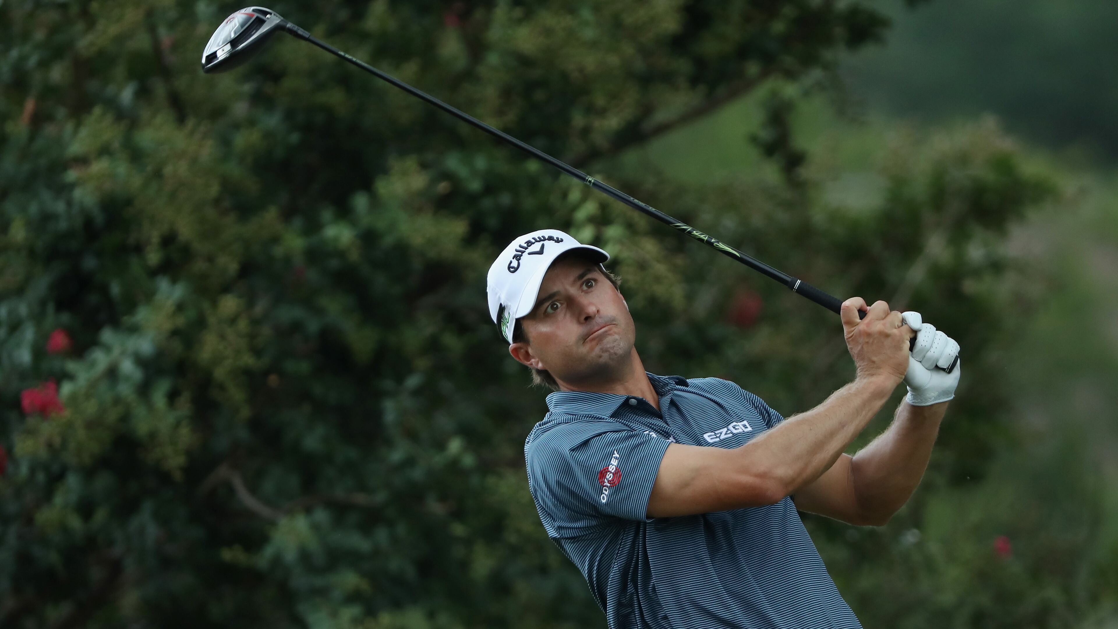 CHARLOTTE, NC - AUGUST 12: Kevin Kisner of the United States plays his shot from the second tee during the third round of the 2017 PGA Championship at Quail Hollow Club on August 12, 2017 in Charlotte, North Carolina. (Photo by Sam Greenwood/Getty Images)